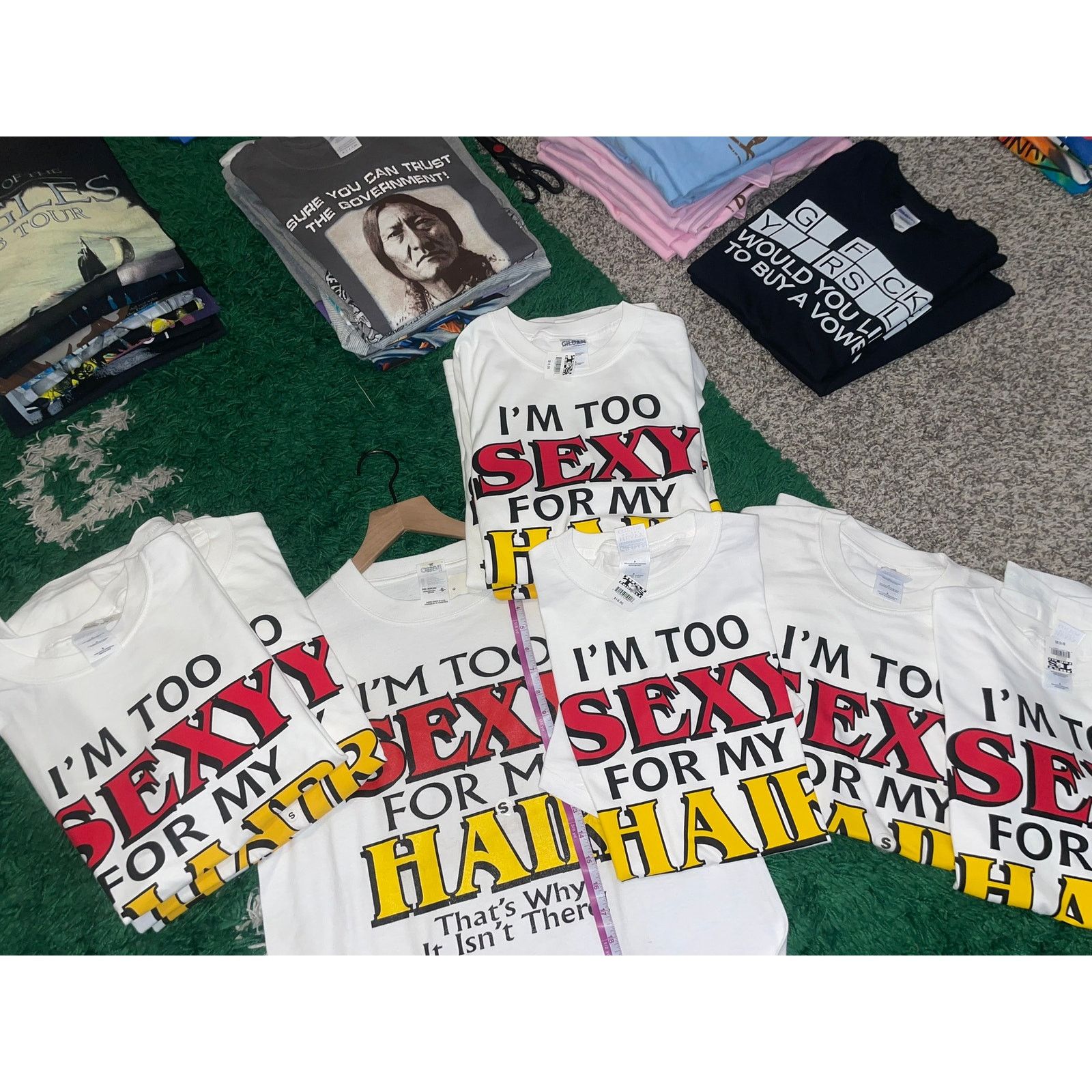 Anvil Y2K I'm Too Sexy For My Hair Bald Humor Joke Shirt 2000s S Size US S / EU 44-46 / 1 - 9 Thumbnail