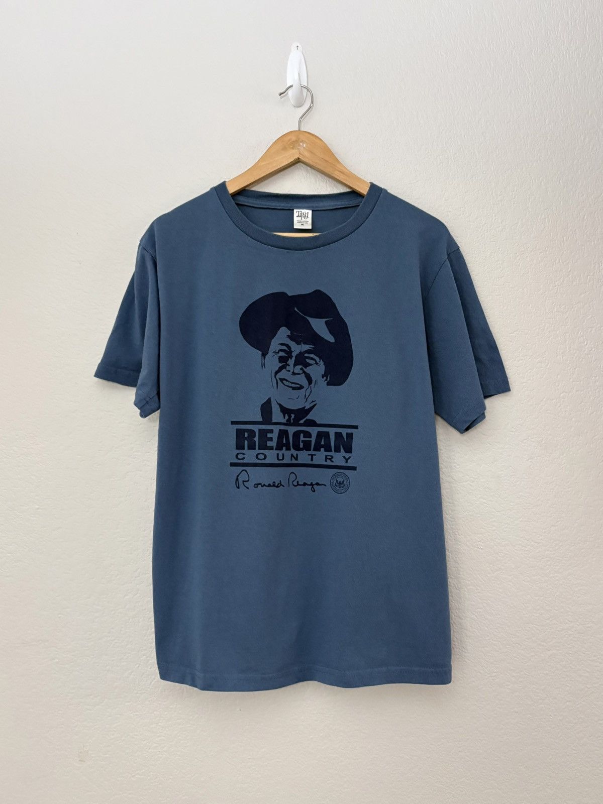Vintage 90’s Ronald Regan Vintage Regan Country Tee Shirt Size US M / EU 48-50 / 2 - 1 Thumbnail