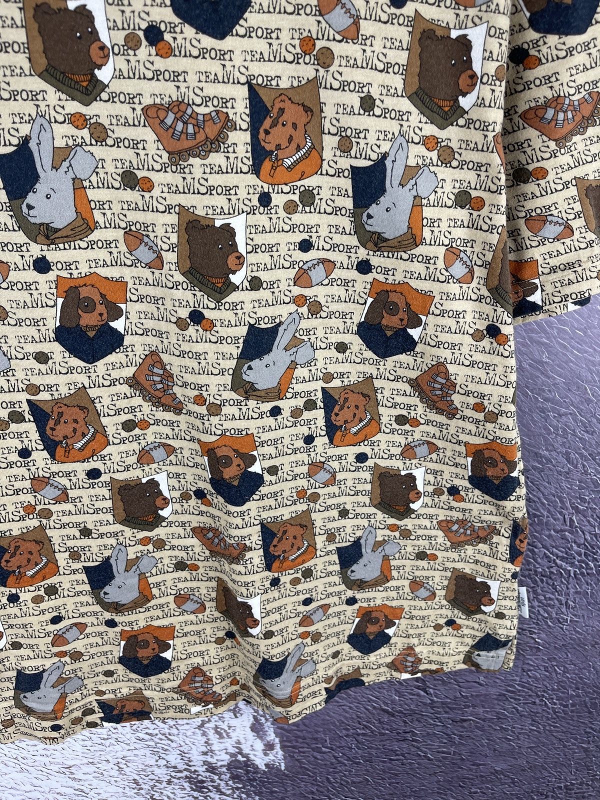 Japanese Brand × Jean Charles De Castelbajac × Vintage Jean Charles de Castelbajac Sport animal pattern tee shirt Size US M / EU 48-50 / 2 - 5 Thumbnail