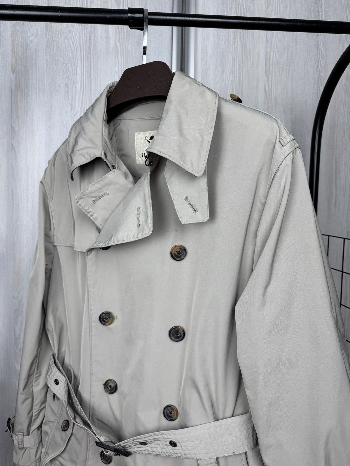 Hackett Hackett Mayfair Falkirk Double-Breasted belted trench coat Size US L / EU 52-54 / 3 - 6 Thumbnail