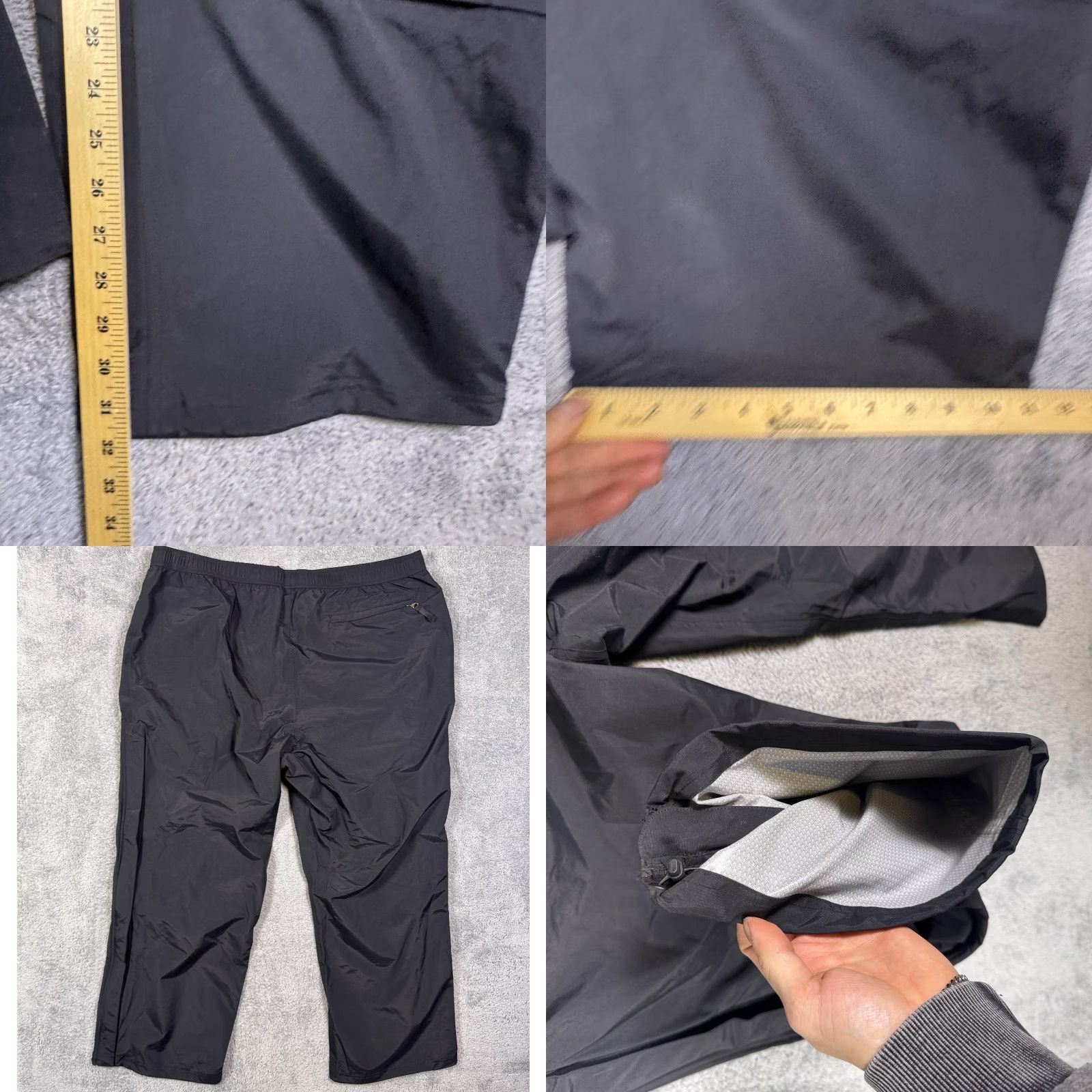 Duluth Trading Company Duluth Trading Pants Mens 3XL x32 No Rainer Waterproof 26717 Trouser Cargo Navy Black Nylon Zipper Pockets” Size US 39 - 9 Thumbnail