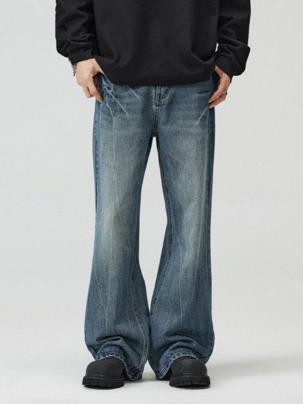 Japanese Brand Men's Lightning American Retro Flared Washed Jeans Size US 32 / EU 48 - 1 Thumbnail