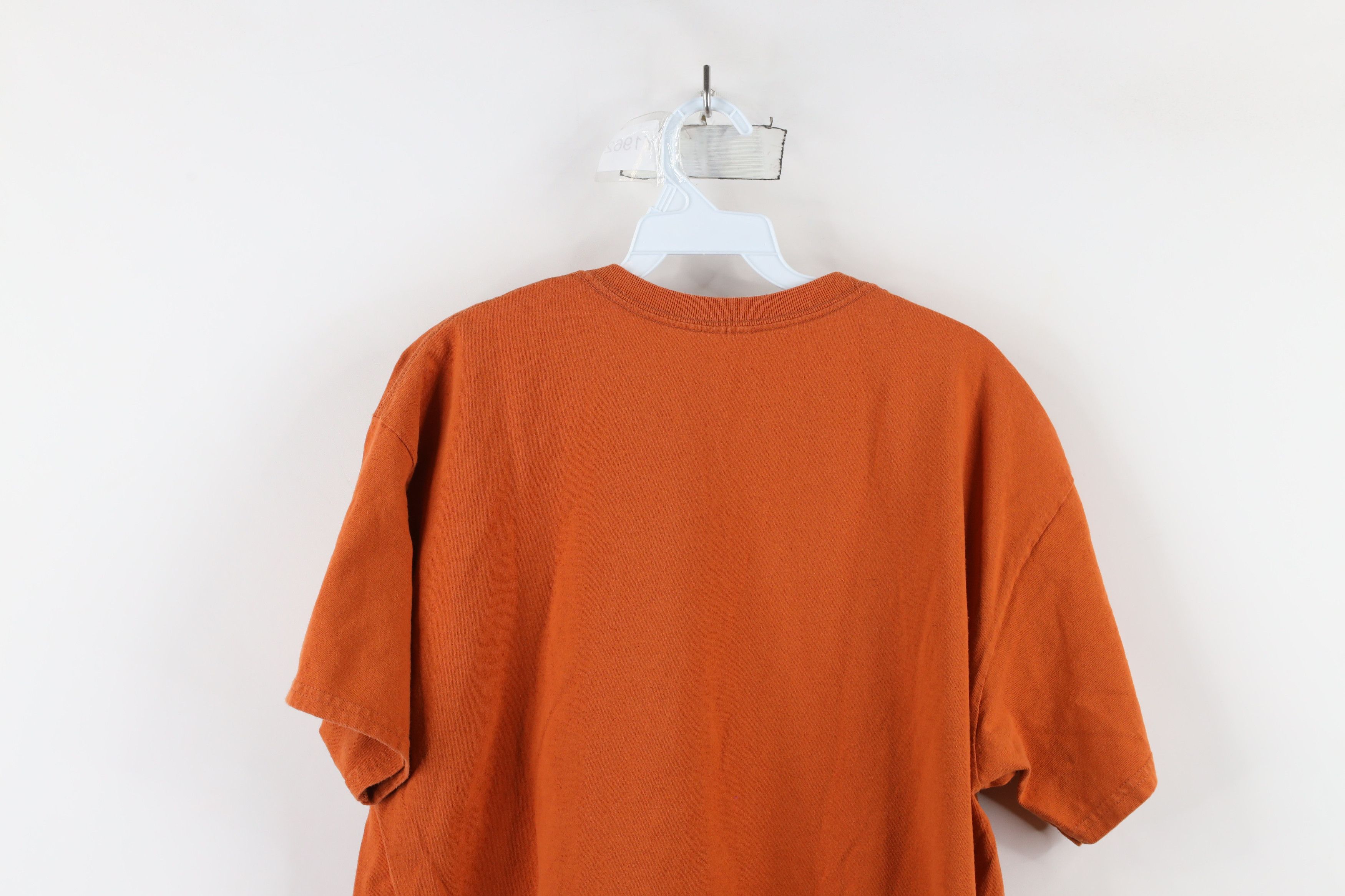 Vintage Vintage 90s Streetwear Sun Eagle Nature T-Shirt Orange Size US L / EU 52-54 / 3 - 9 Thumbnail