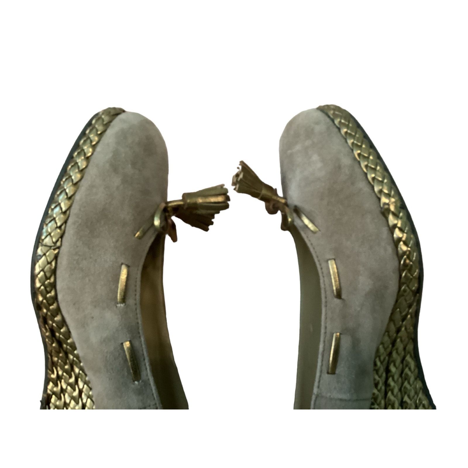 Lauren Ralph Lauren Lauren Ralph Lauren "Cambree" Leather Suede Gold Wedges 9 Size US 9 / IT 39 - 5 Thumbnail