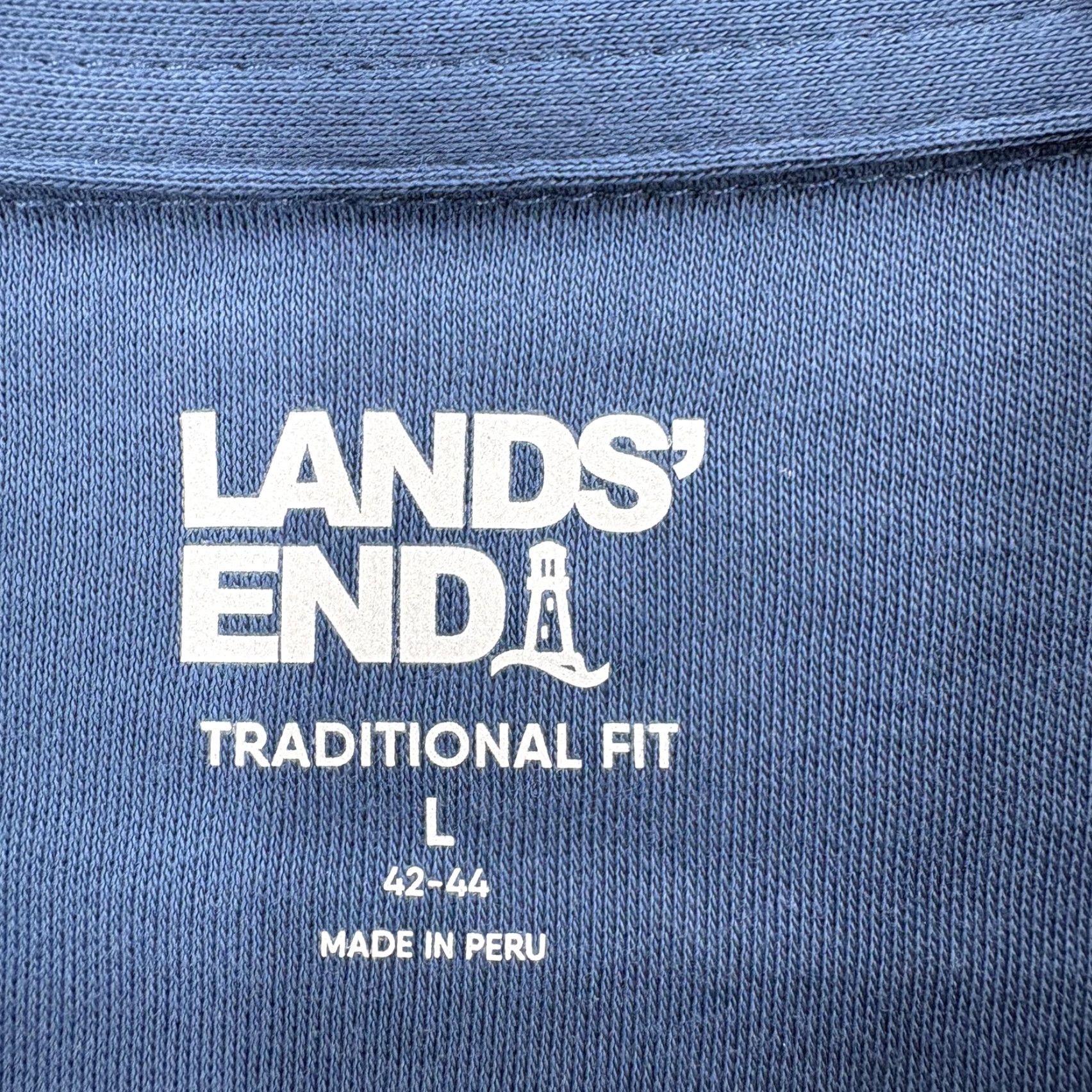 Lands' End Lands' End Polo Shirt Mens L Blue Supima Cotton Long Sleeve Tagless Jersey Classic Casual Button Front Collar Shirts Men Reg XS-XL Size US L / EU 52-54 / 3 - 4 Thumbnail