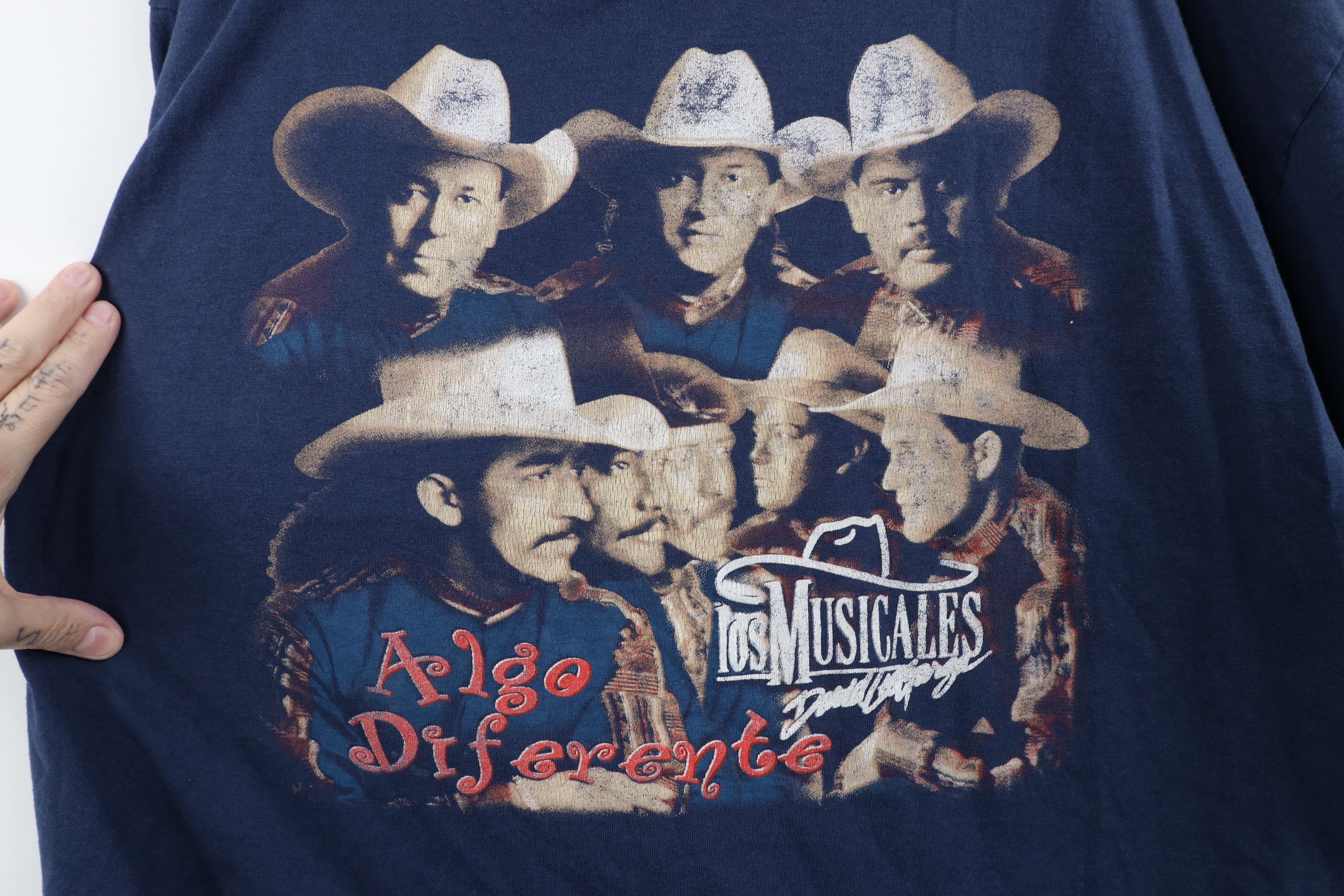Vintage Vintage 90s Los Musicales David Lee Garza Algo T-Shirt Size US XL / EU 56 / 4 - 4 Thumbnail