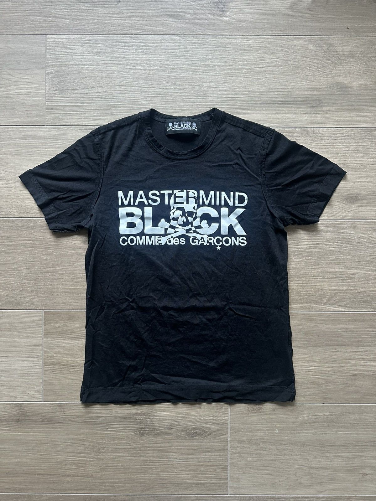 Mastermind Japan Mastermind Japan Black x Comme Des Garçons Cut & Sew Tee Size US S / EU 44-46 / 1 - 1 Thumbnail