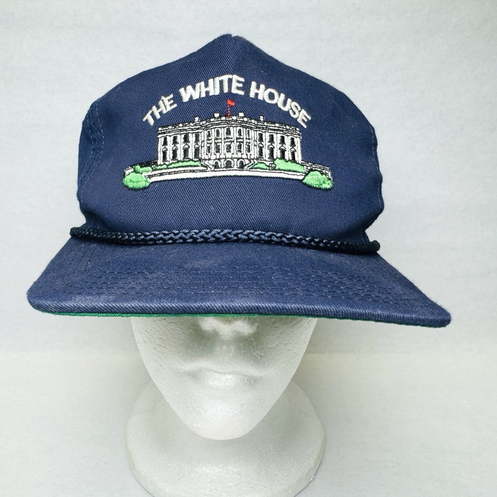 Vintage VINTAGE The White House SnapBack Hat Cap Made In USA Baseball Cap Men One Size White Adjustable USA Cap Size ONE SIZE - 2 Thumbnail