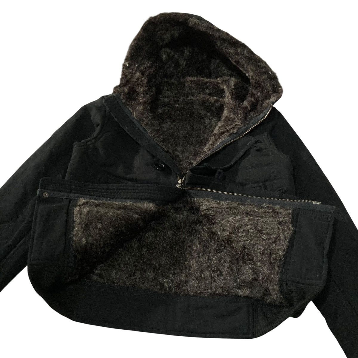 Le Grande Bleu (L.G.B.) BEAMS Bono Hooded Fur Apocalypse Jacket Gothic Vkei Japanese Size US M / EU 48-50 / 2 - 7 Thumbnail