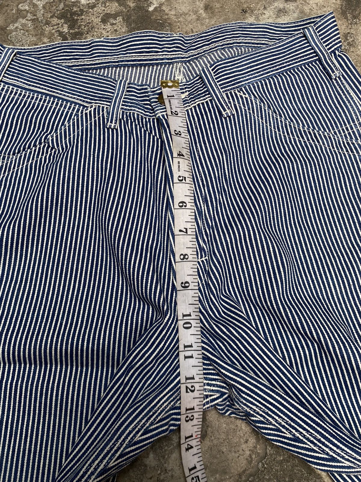 Lee Baggy Lee Hickory Stripe Carpenter Pants Size US 31 - 8 Thumbnail