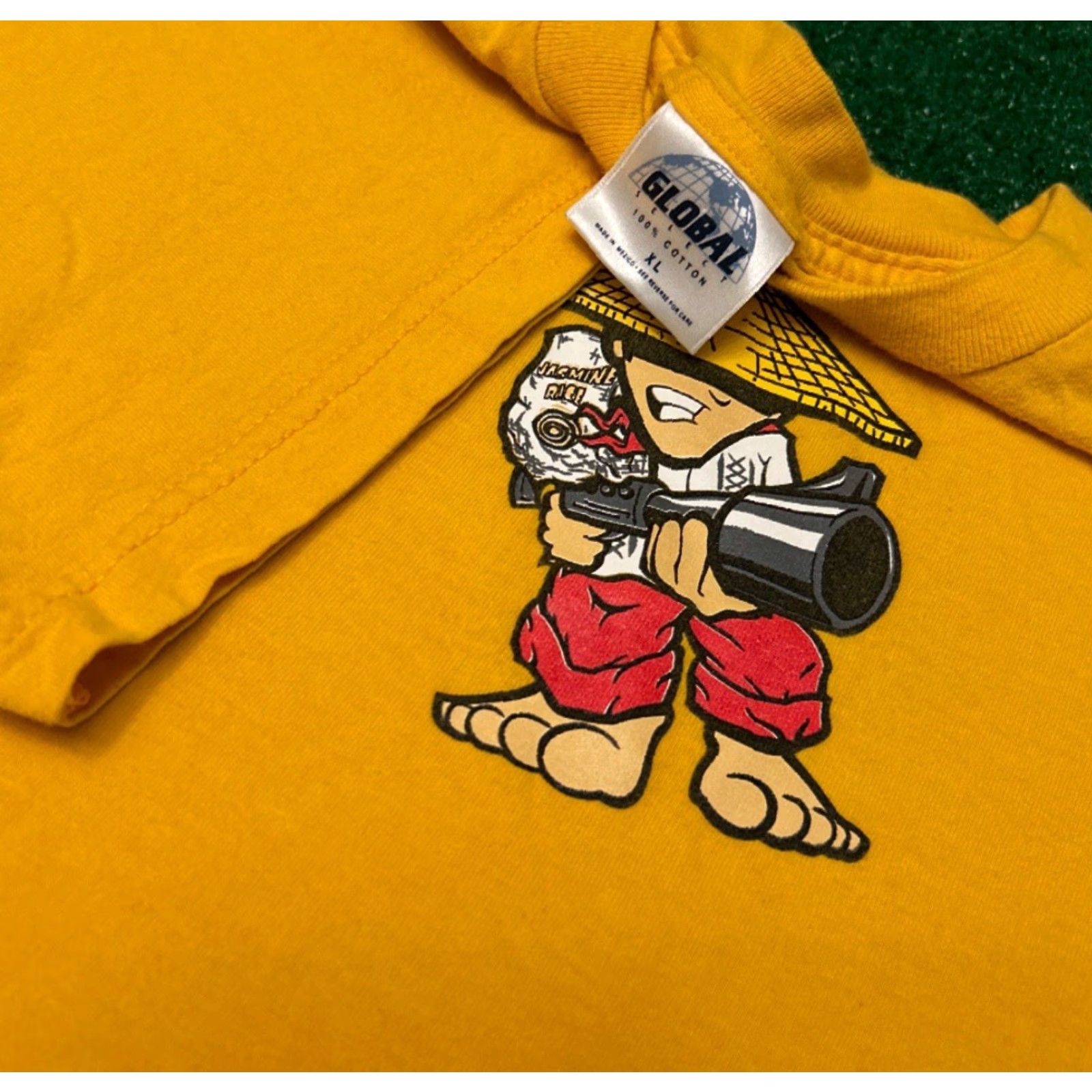 Vintage VINTAGE 90s Y2K Jasmine Rice Shooter Skate Tee VTG Shirt Mens XL Cartoon Skater Shirt Men XL Yellow Size US XL / EU 56 / 4 - 3 Thumbnail