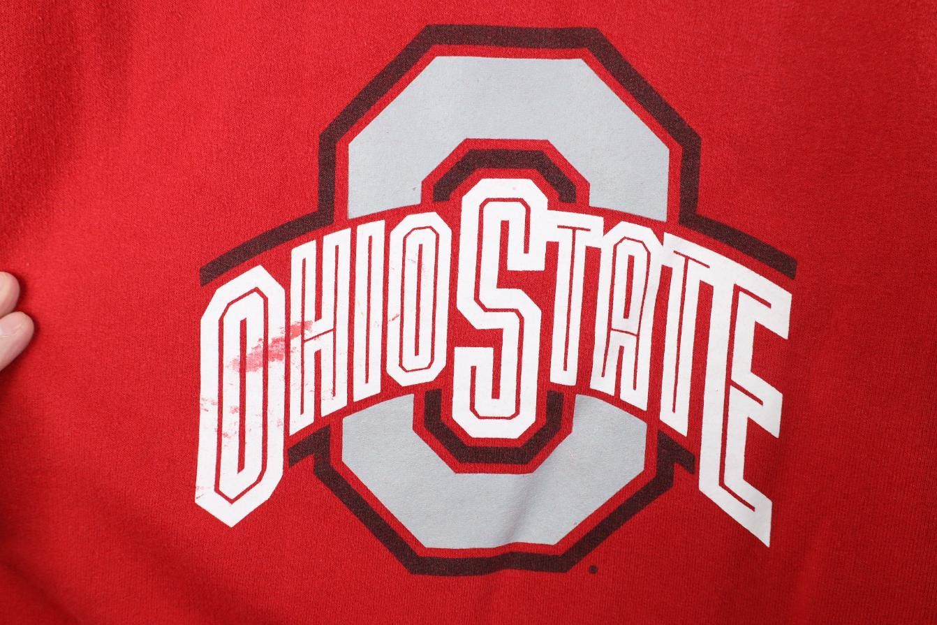 Vintage Vintage 90s Ohio State University Crewneck Sweatshirt Red Size M / US 6-8 / IT 42-44 - 4 Thumbnail