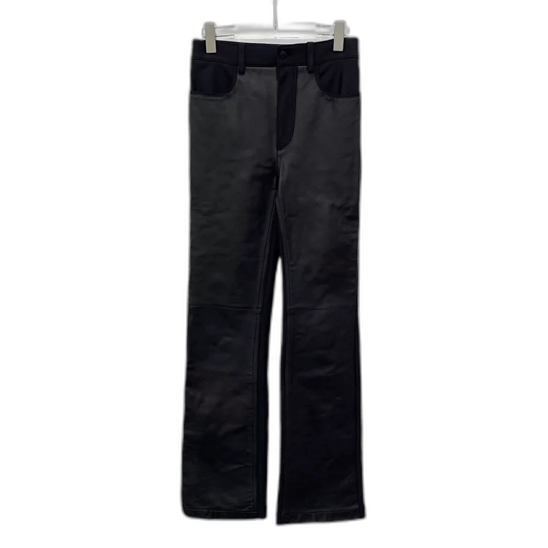Alexander Wang Alexander Wang Black Leather Casual Pants-yf Size US 26 / EU 42 - 1 Thumbnail