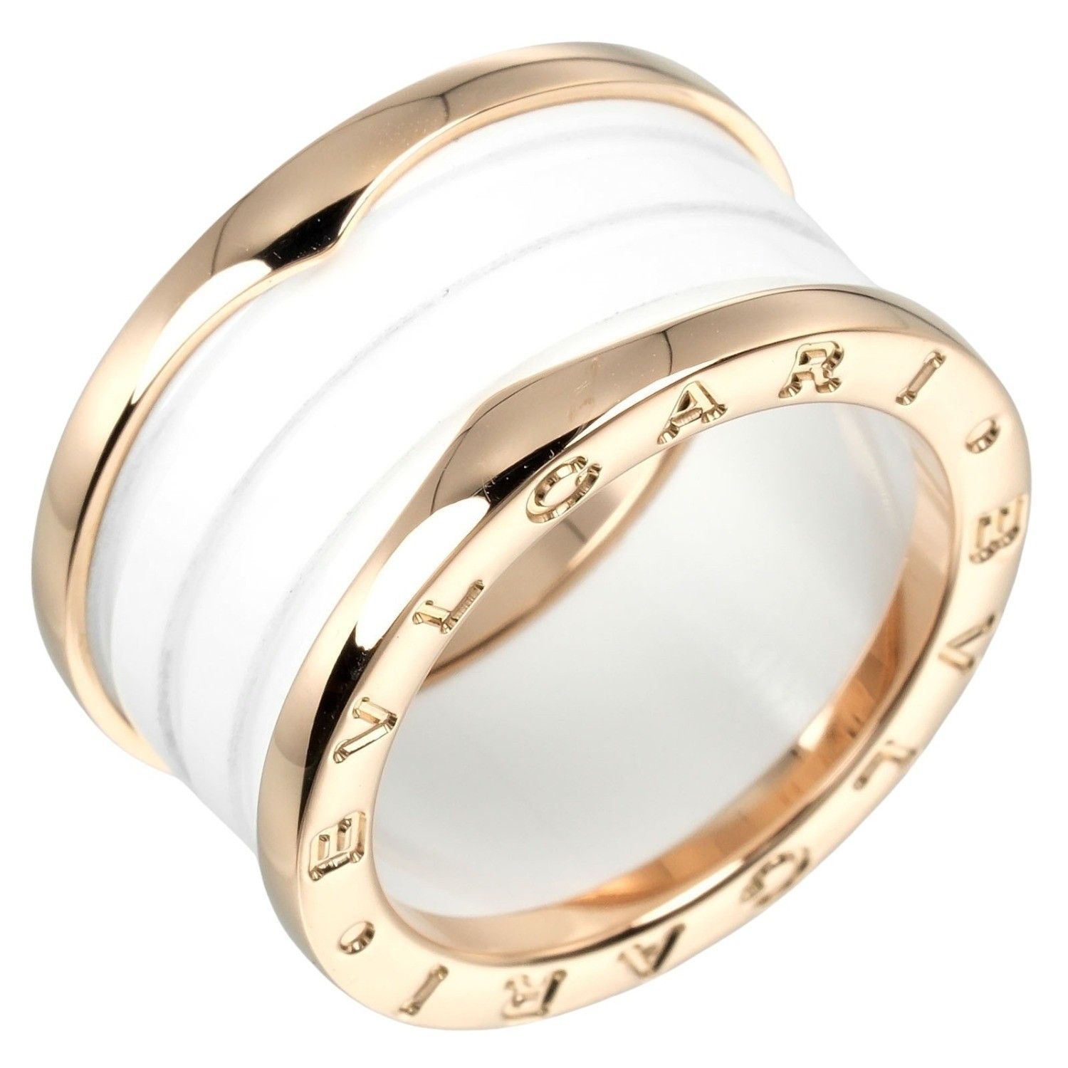 Bvlgari Bvlgari B.Zero1 Four Band Ring 18K Rose Gold and Ceramic Size ONE SIZE - 1 Thumbnail