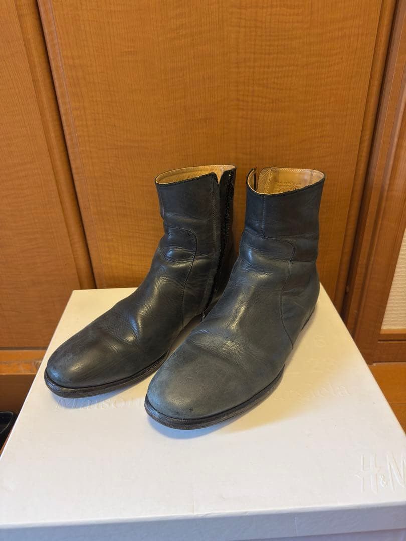 H&M × Maison Margiela Maison Margiela x H&M Zip Closure Leather Boots Black 41 Size US 8 / EU 41 - 1 Thumbnail