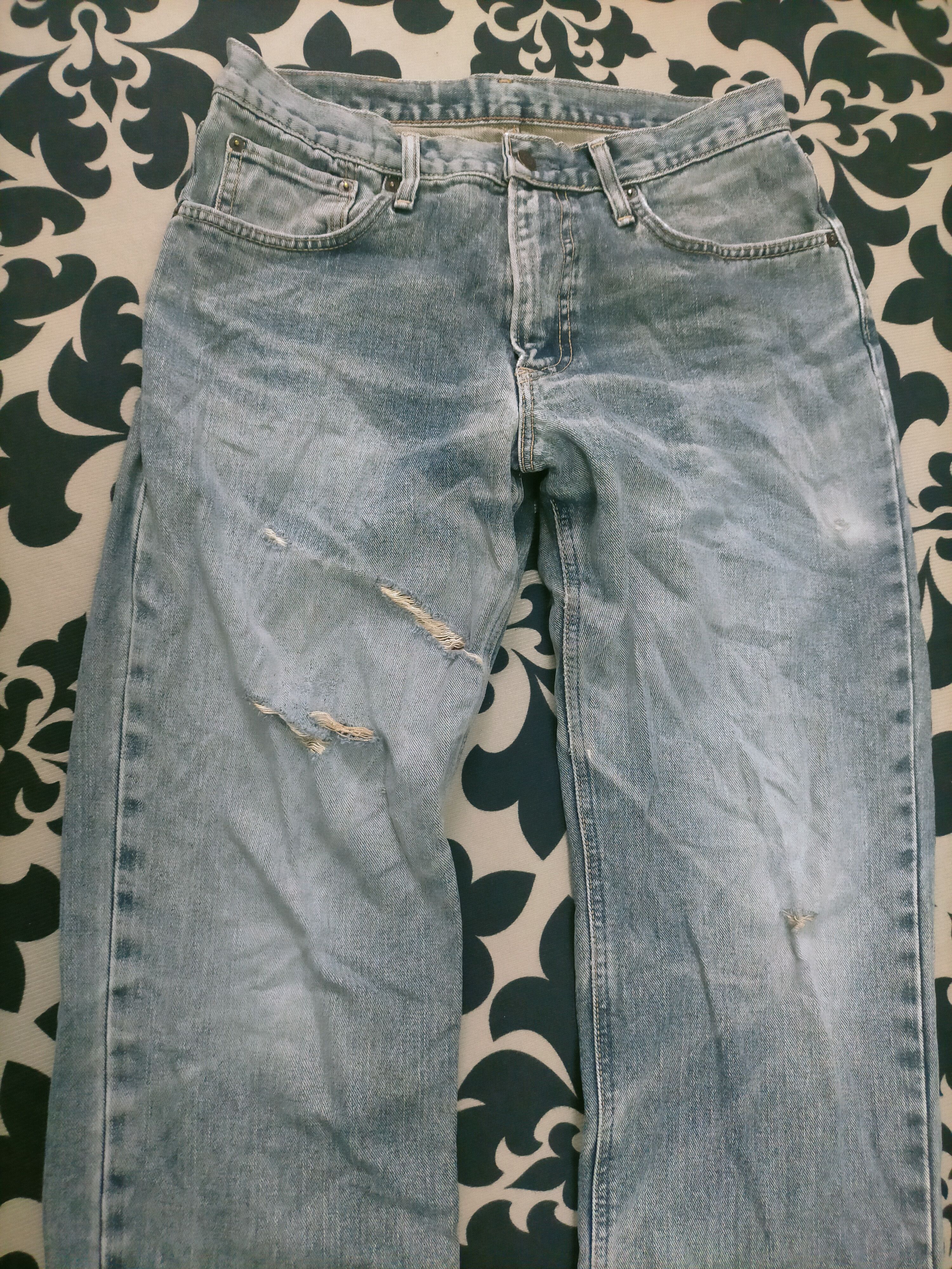 Edwin × If Six Was Nine × Vintage 🔥Mudwash🔥Edwin 404 Distressed Straight Cut Jeans Size US 31 - 3 Thumbnail