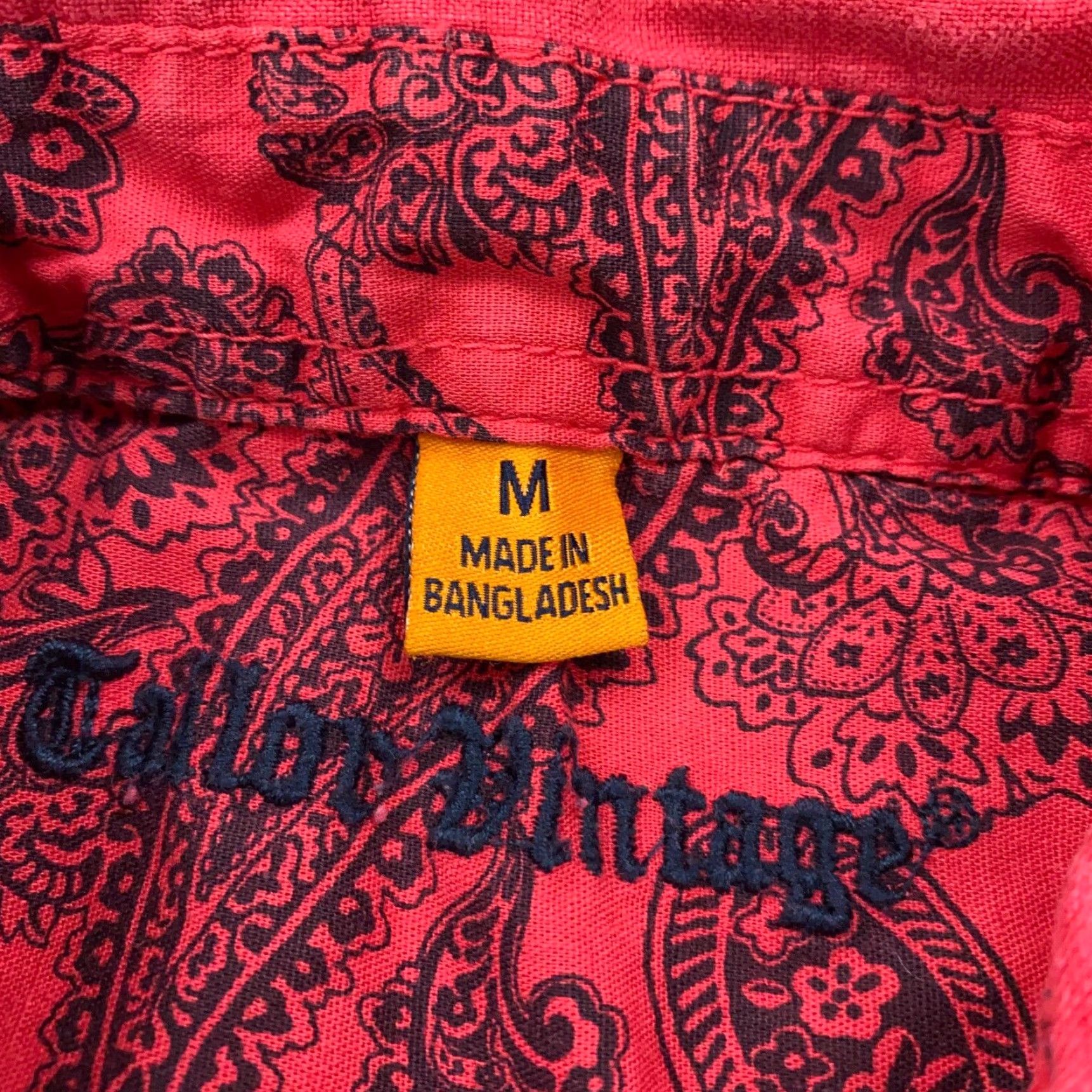 Vintage VINTAGE Tailor Vintage Linen Shirt Mens M Red Paisley Flip Cuff Button Down Shirt Size US M / EU 48-50 / 2 - 4 Thumbnail