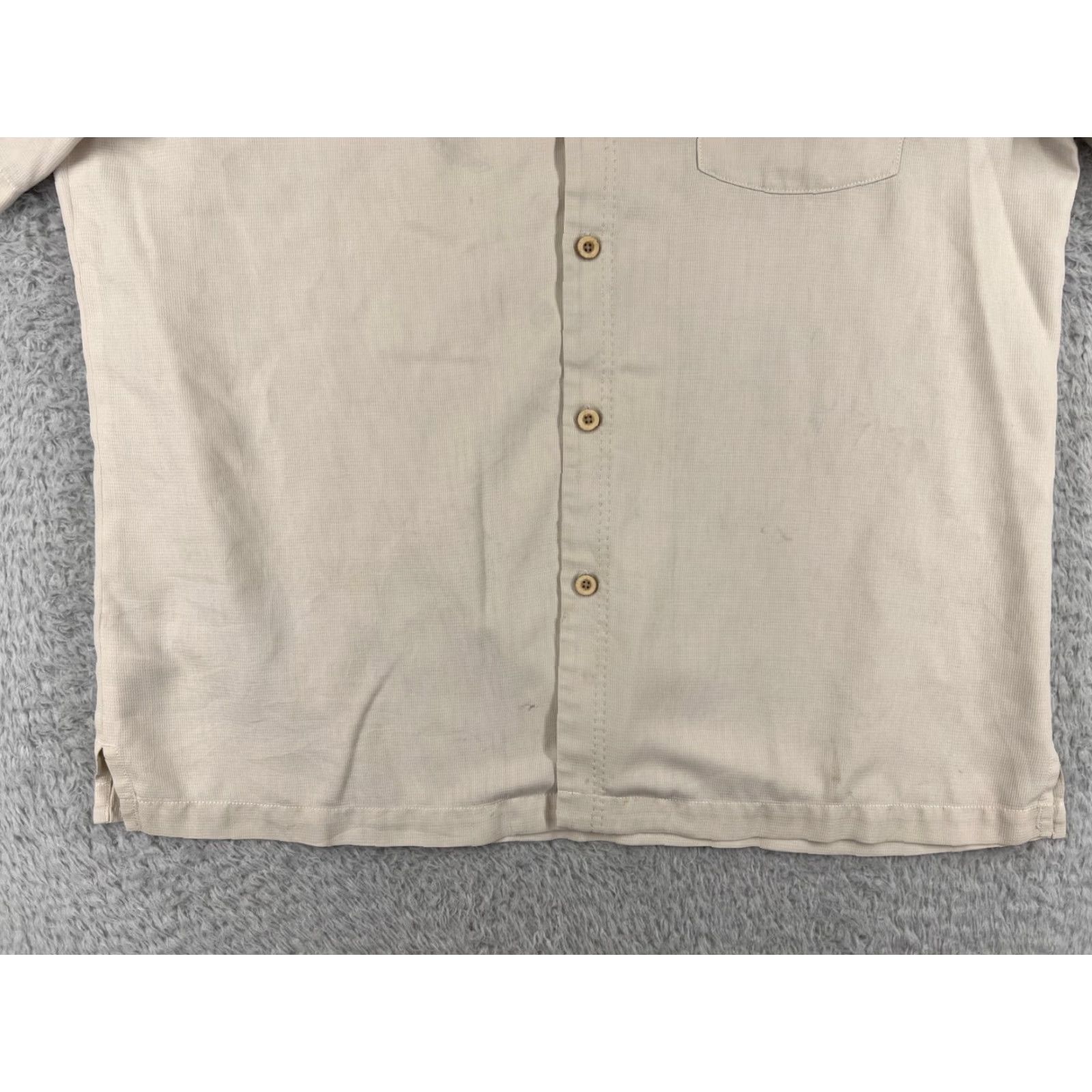 Tommy Bahama VINTAGE Tommy Bahama Shirt Men XL Beige Hawaiian Button Up Silk Blend Vacation Size US XL / EU 56 / 4 - 5 Thumbnail