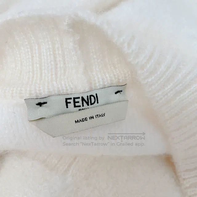 Fendi Fendi White Knit Cardigan Size XS / US 0-2 / IT 36-38 - 5 Thumbnail