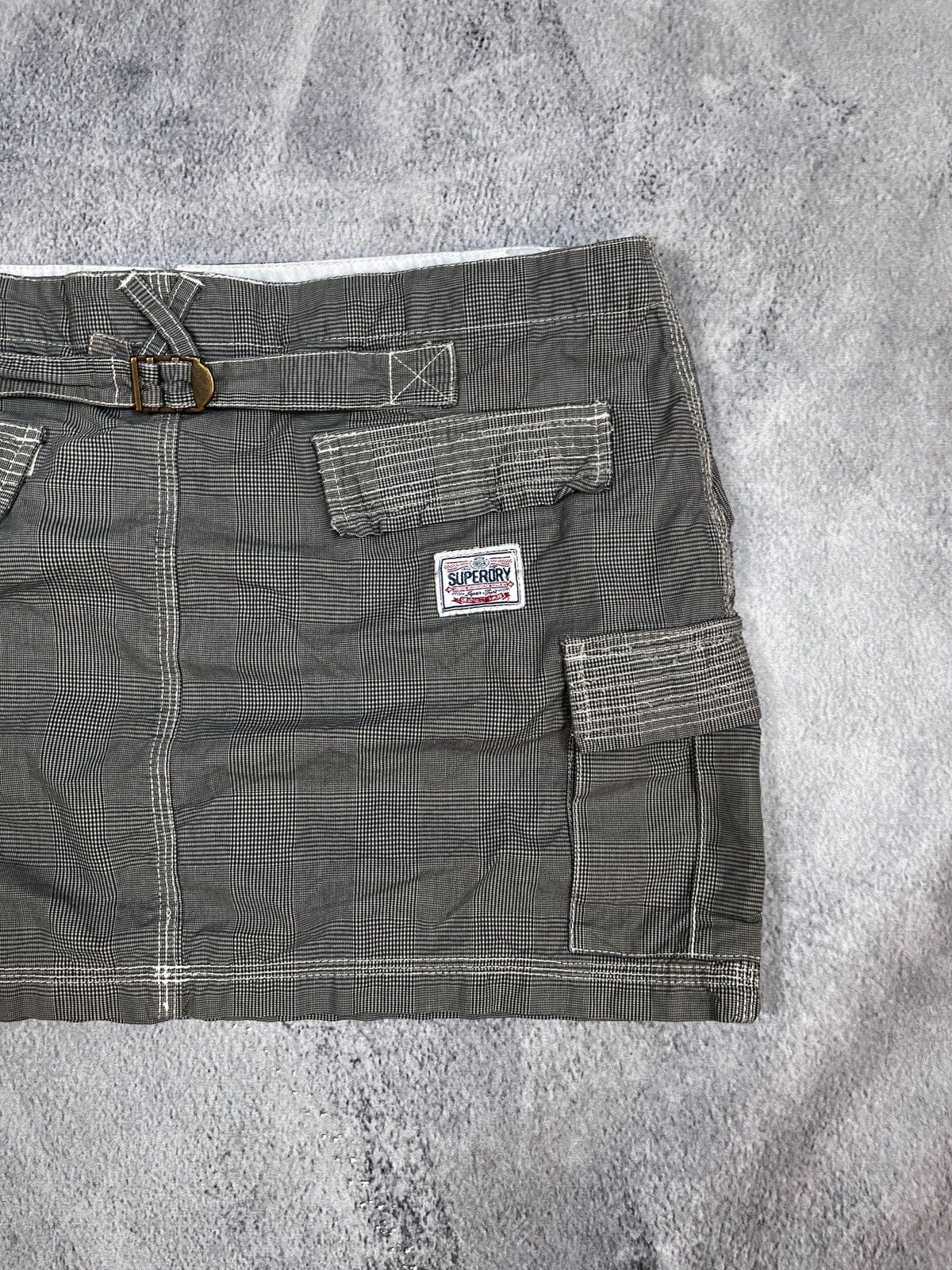 Japanese Brand × Vintage Vintage Y2K low rise cargo check skirt Japanese 00s style Size 30" / US 8 / IT 44 - 9 Thumbnail