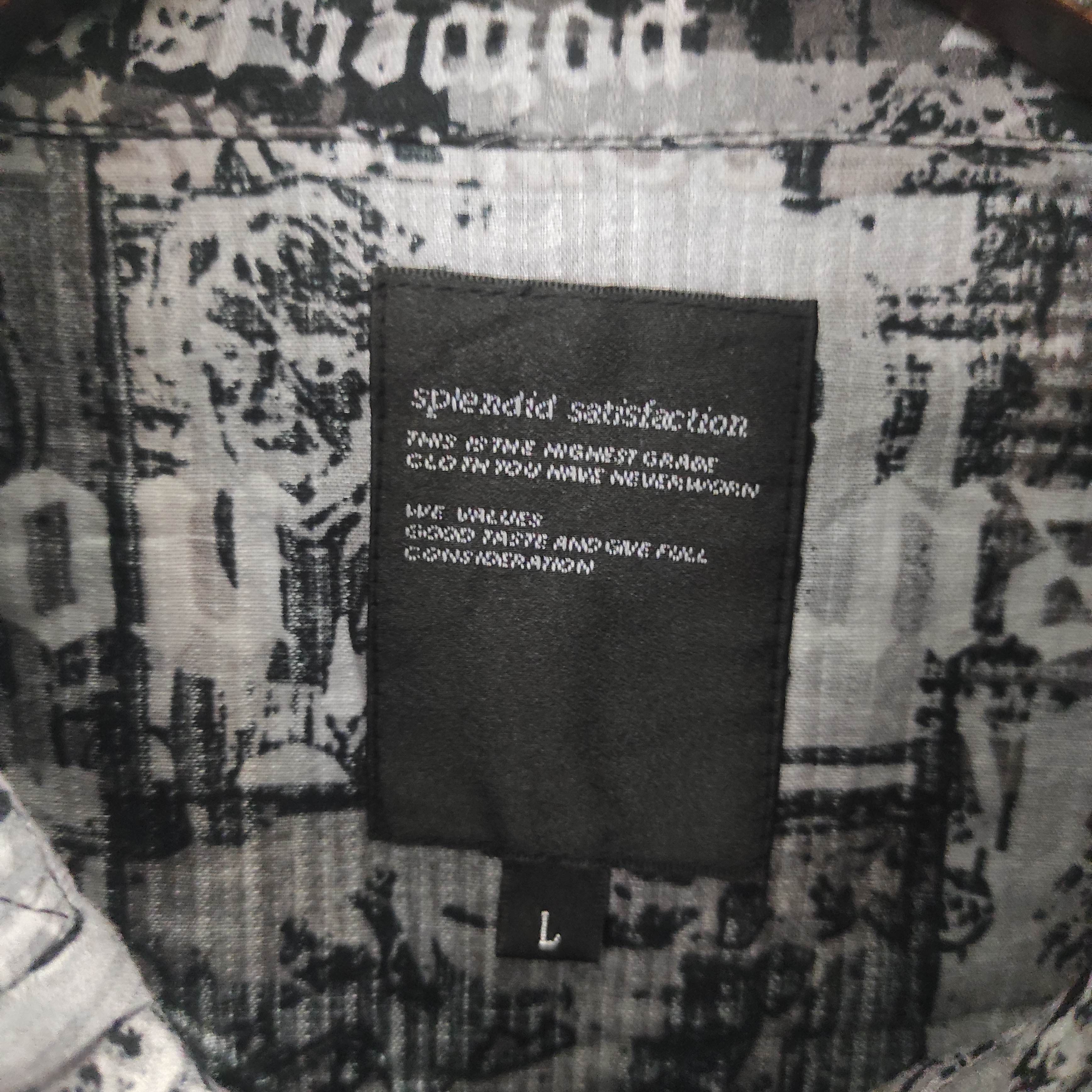 Affliction SPLENDID SATISFACTION Poem Punk Full Print Zipper Shirt Size US M / EU 48-50 / 2 - 8 Thumbnail