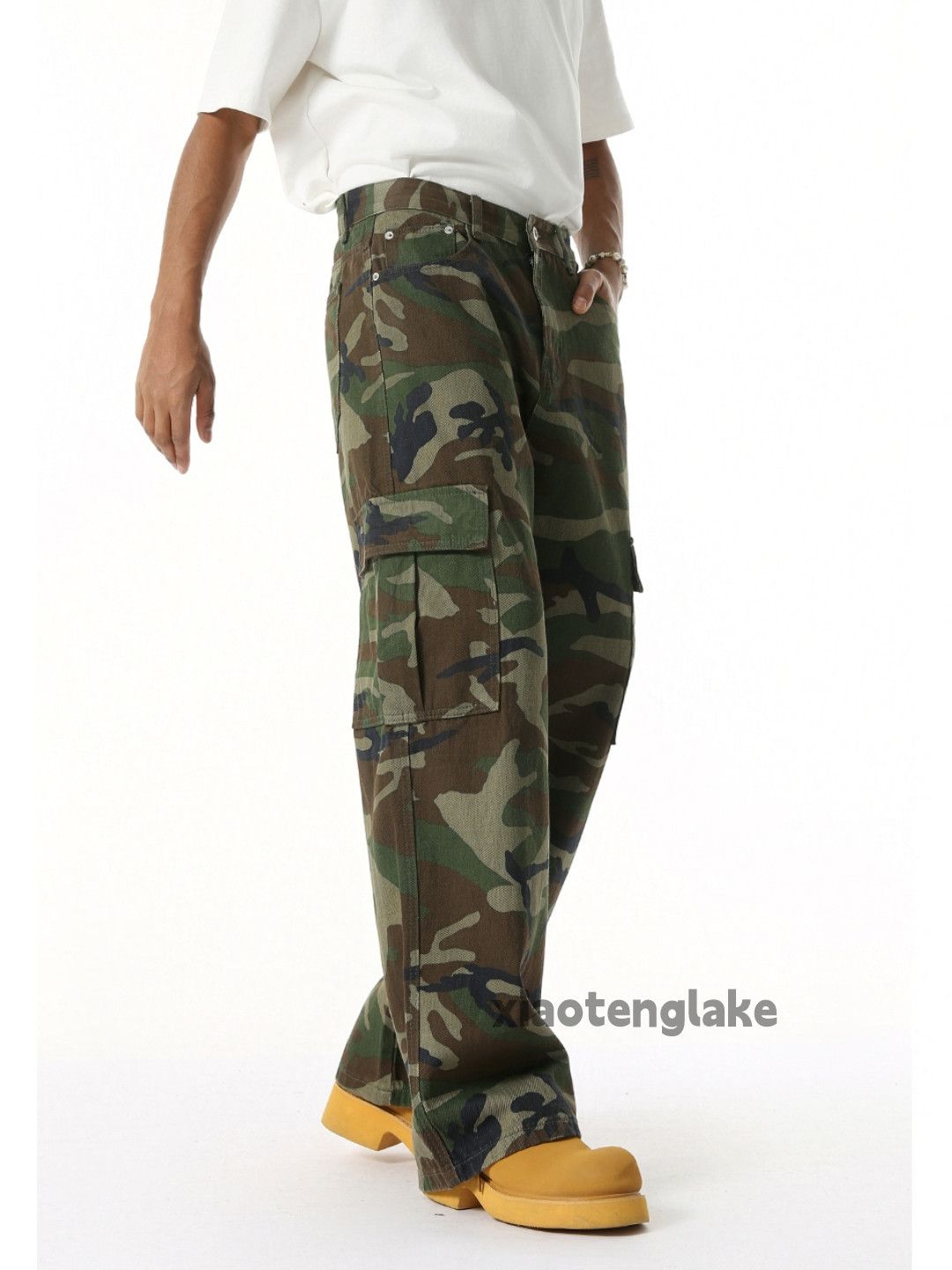 Utility military outdoor loose hiphop y2k camo cargo pants