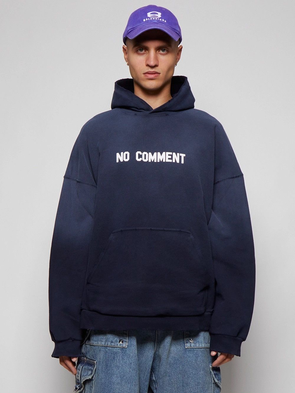Balenciaga No Comment Hoodie Wide Fit Size US L / EU 52-54 / 3 - 4 Thumbnail