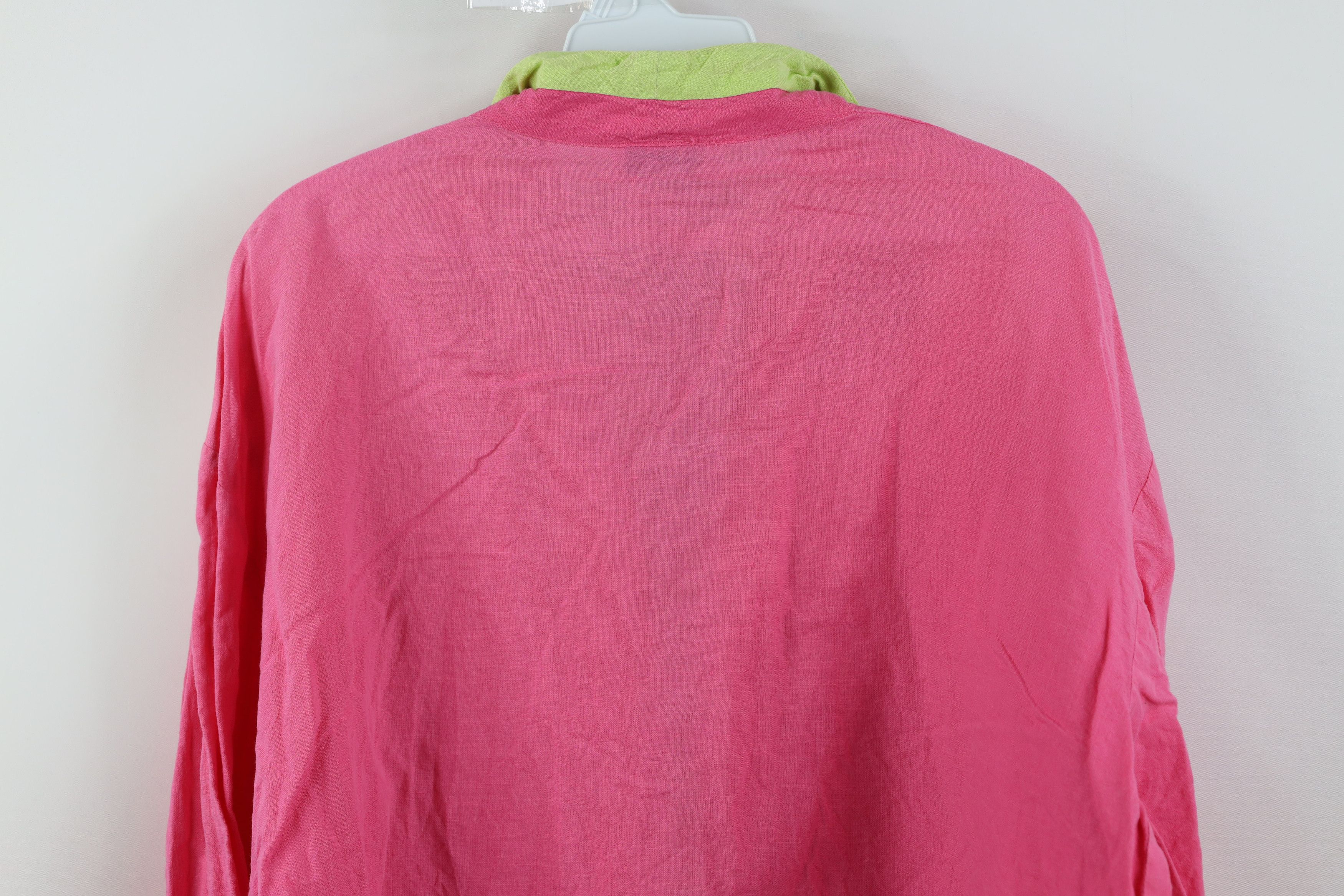 Lilly Pulitzer Lilly Pulitzer Blend Camp Collar Collared Button Shirt Pink Size L / US 10 / IT 46 - 11 Thumbnail