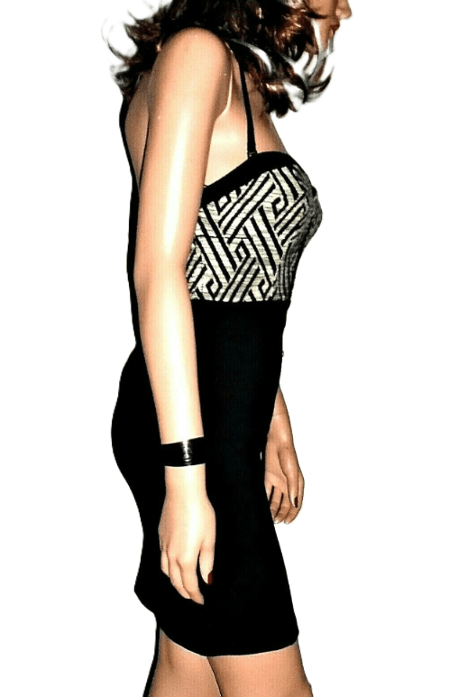 Guess Guess Black Beige Body Con Halter Dress 2 Size XS / US 0-2 / IT 36-38 - 6 Thumbnail