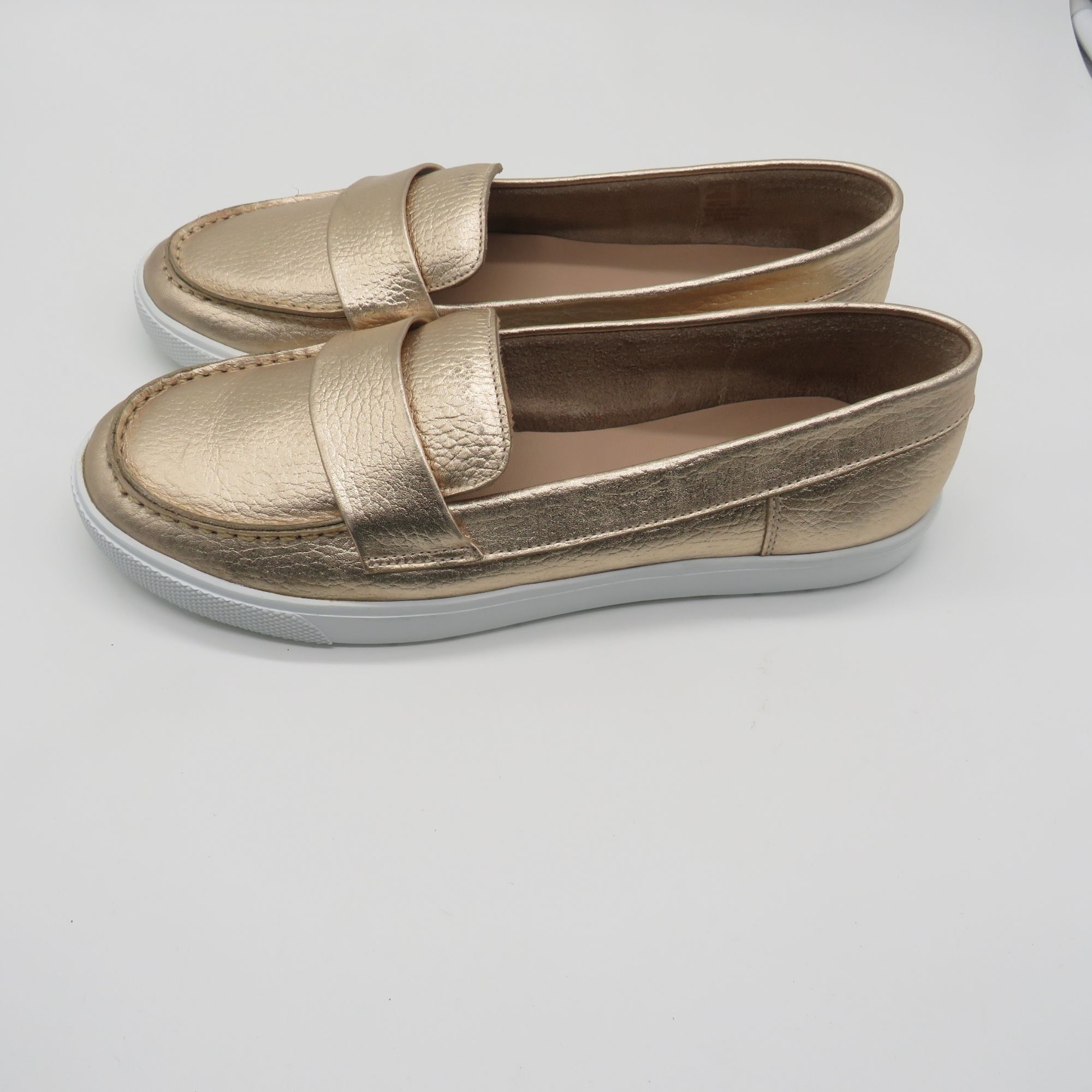 Other Elephantito Women's Metallic Gold Loafers With White Soles 6 Size US 6 / IT 36 - 3 Thumbnail