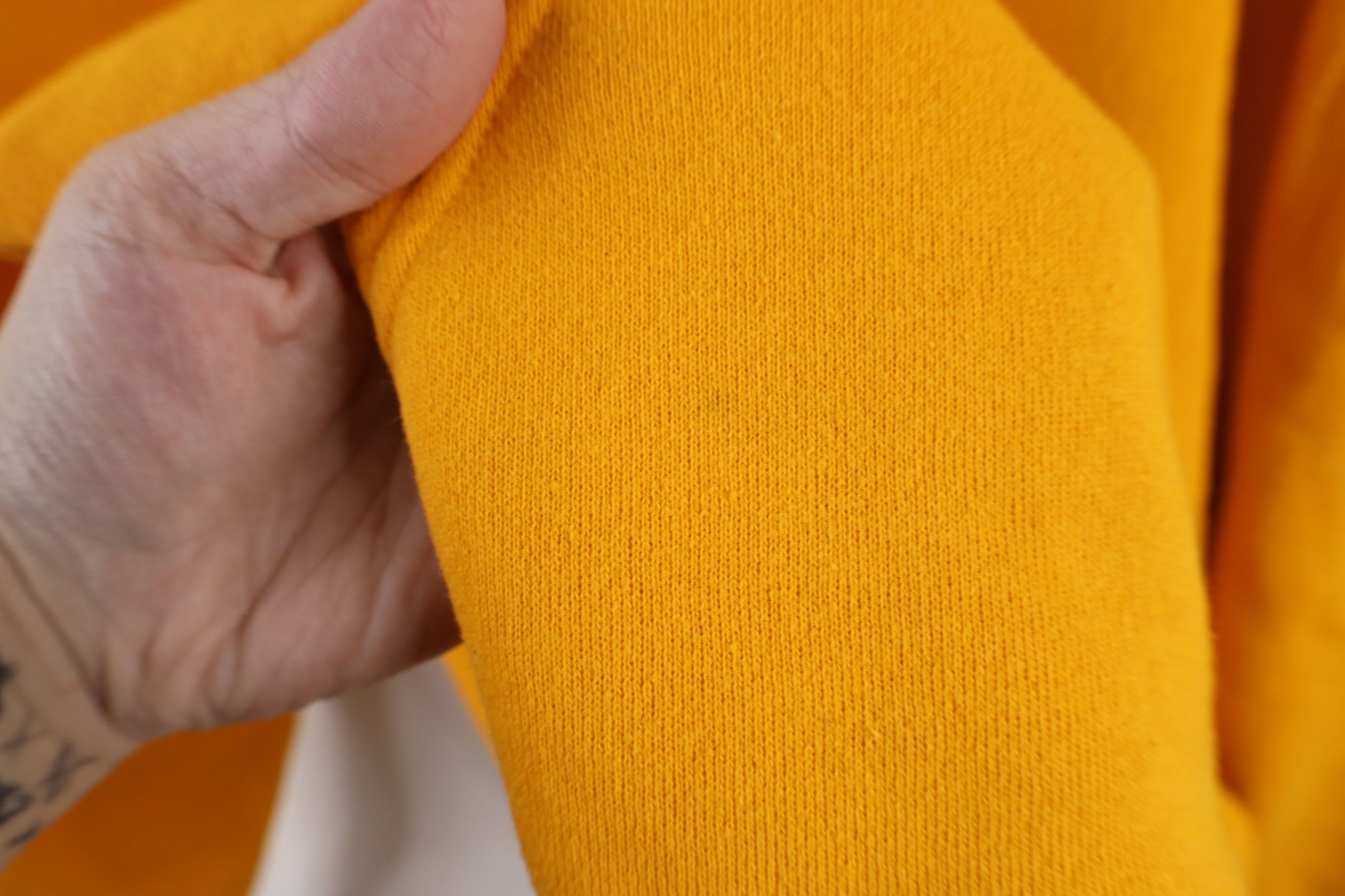 Vintage Vintage 90s Streetwear Heavyweight Hoodie Sweatshirt Yellow Size US XXL / EU 58 / 5 - 5 Thumbnail