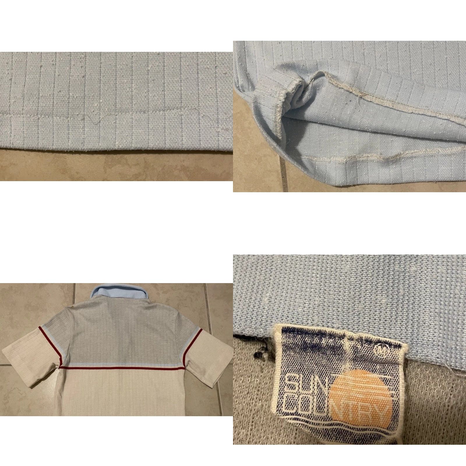 Vintage VINTAGE California Striped Polo Shirt XS Men Button-Up Short Sleeve Blue 70s 60s Surf Skate Grunge Retro Vaporwave Ocean Pacific USA Size US XS / EU 42 / 0 - 8 Thumbnail