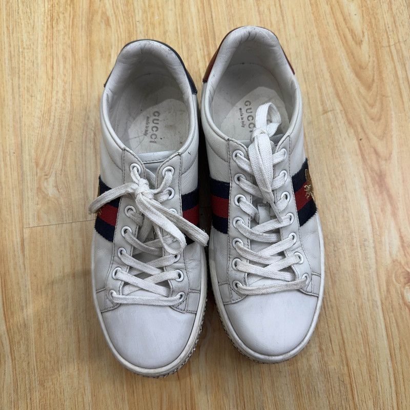 Gucci Ace Leather Crystal Sneakers for Women -