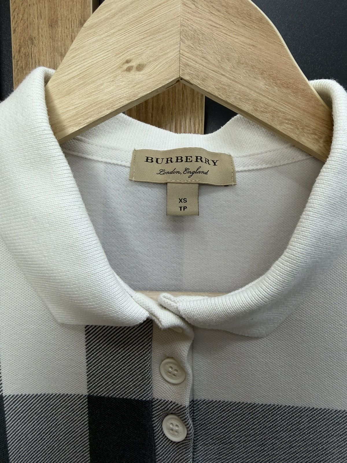 Burberry Burberry London Nova Check Polo Shirt White Grey XS Size XS / US 0-2 / IT 36-38 - 3 Thumbnail