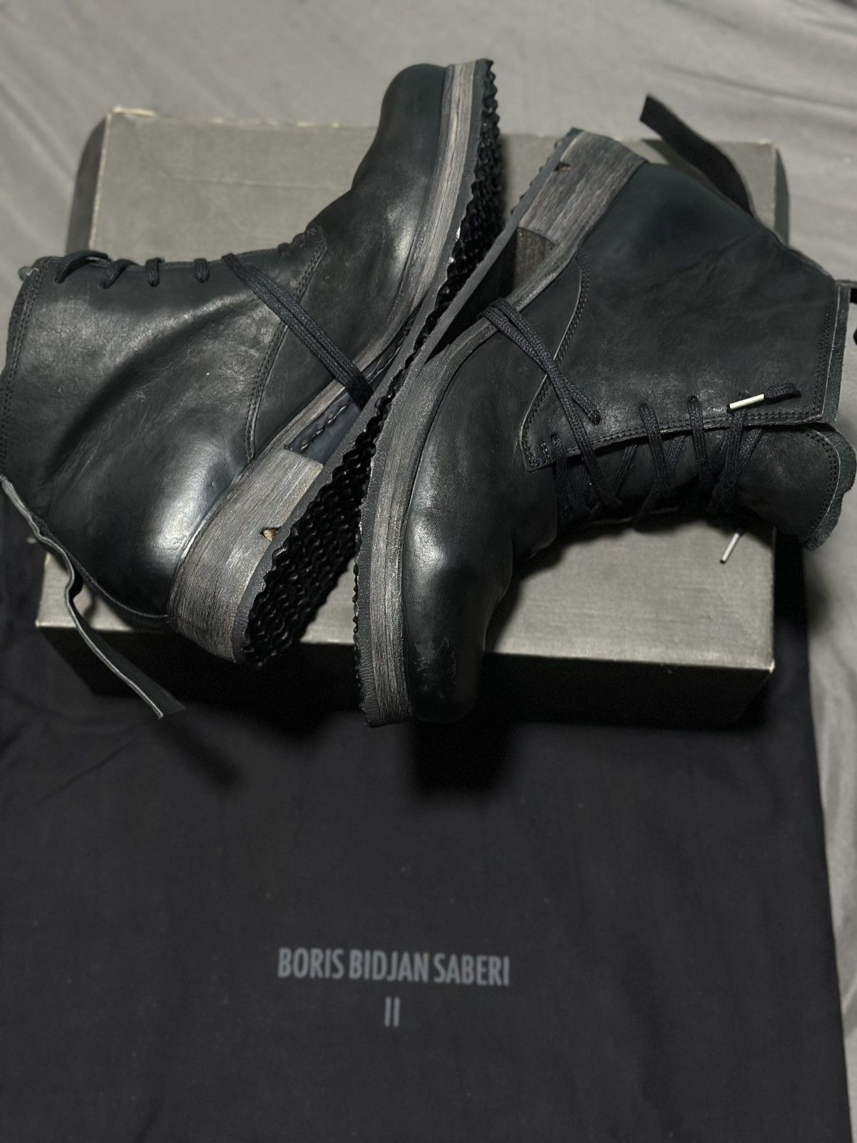 Boris Bidjan Saberi Boris Bidjan Saberi BOOT4 Ankle Boots horse BLACK 45EUR Size US 12 / EU 45 - 5 Thumbnail