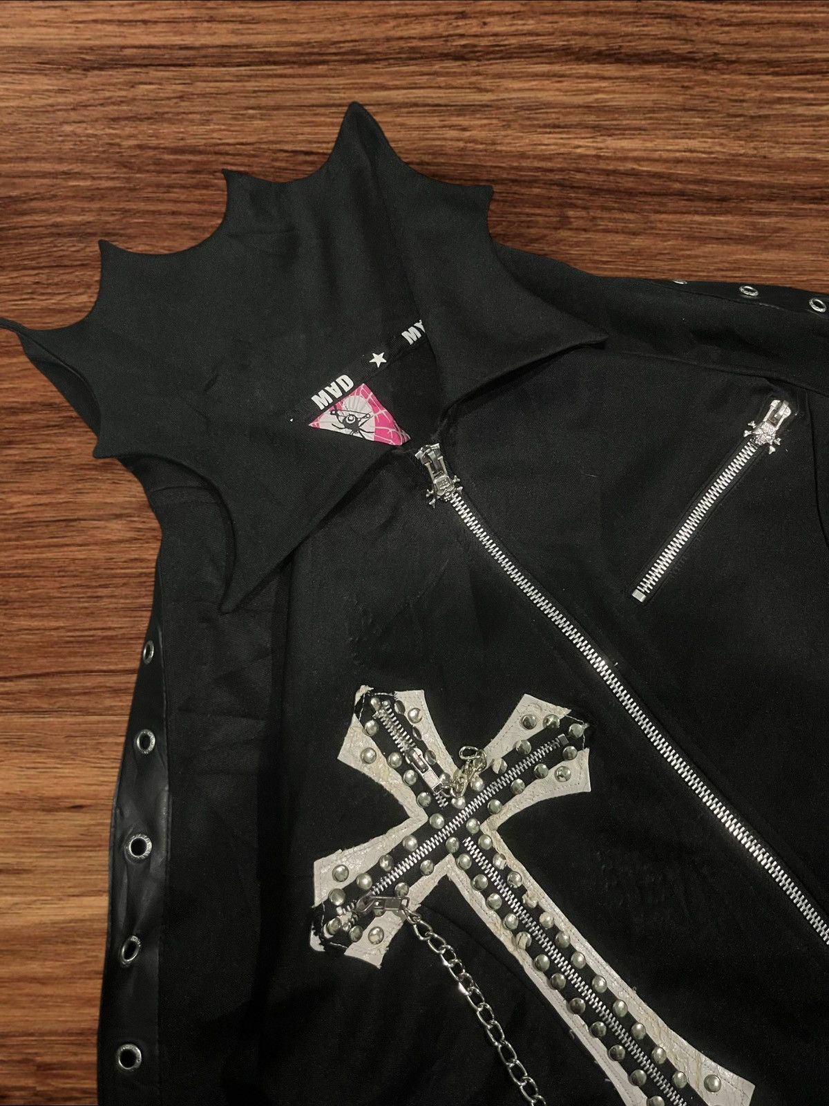 Japanese Brand × Seditionaries Mad Girl Long Black Crosses Gothic Steampunk Dead Soul Coat Size S / US 4 / IT 40 - 9 Thumbnail