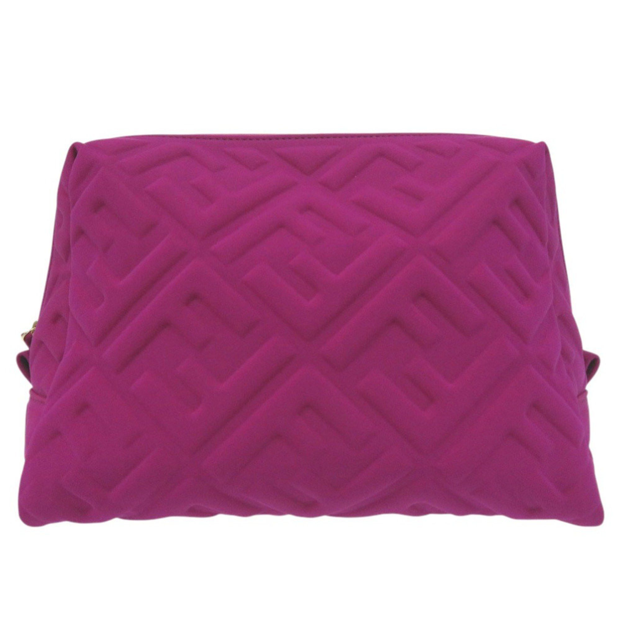Fendi Like new Fendi Beauty Pouch with FF logo and Zucca pattern, 8N0171, Polyamide, Purple, 0677, FENDI Size ONE SIZE - 1 Thumbnail