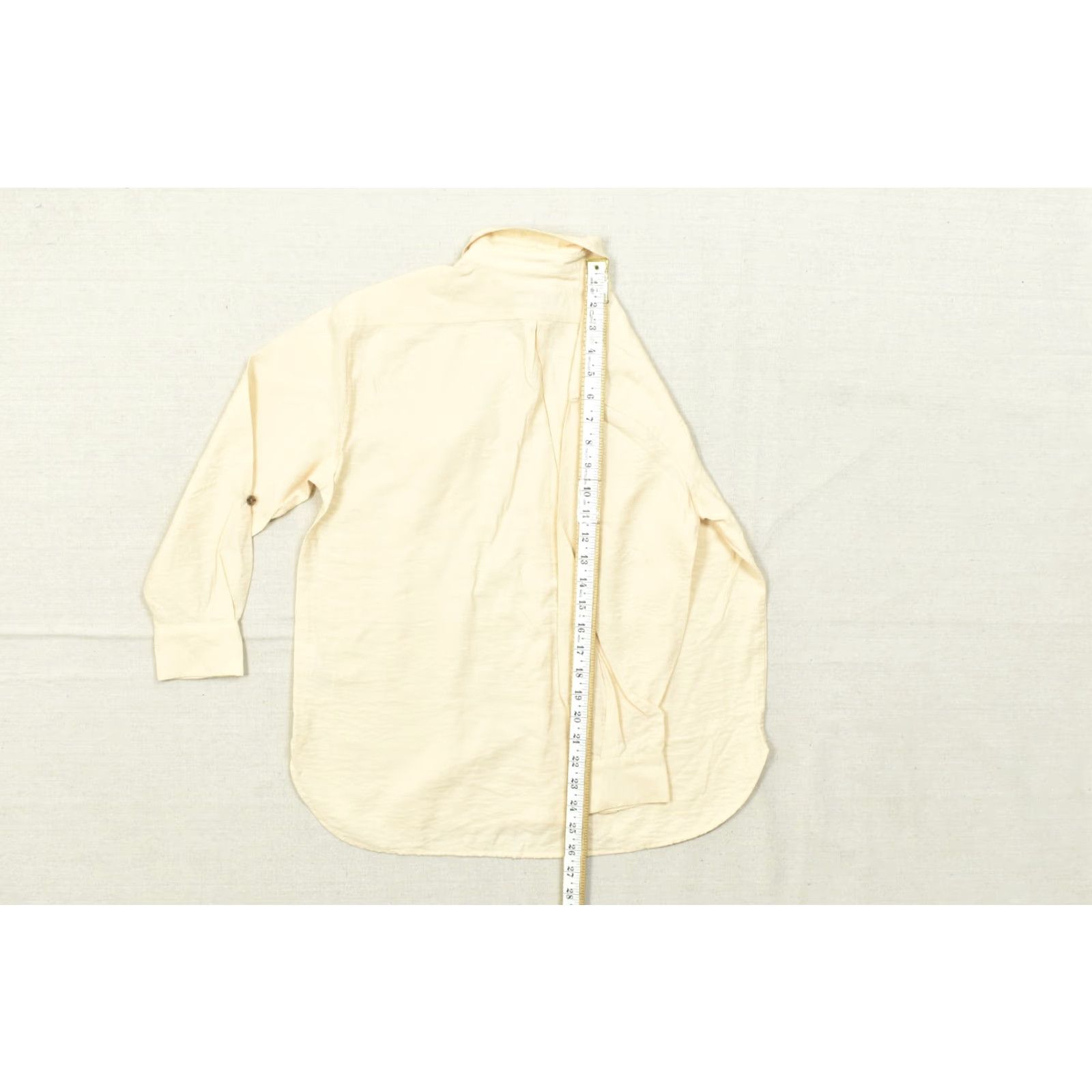 Banana Republic Banana Republic Shirt Petite XS Yellow Button Down Safari Utility Rayon Blend Long Sleeve Casual Womens Size XS / US 0-2 / IT 36-38 - 6 Thumbnail