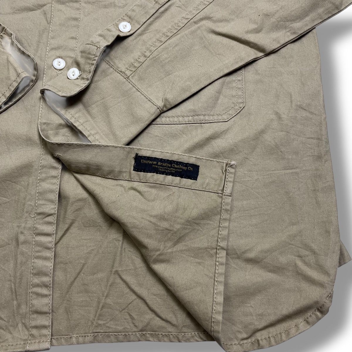 Issey Miyake Uniform Bridge Utility Pocket Button Shirt — Khaki / Size M Size US M / EU 48-50 / 2 - 6 Thumbnail