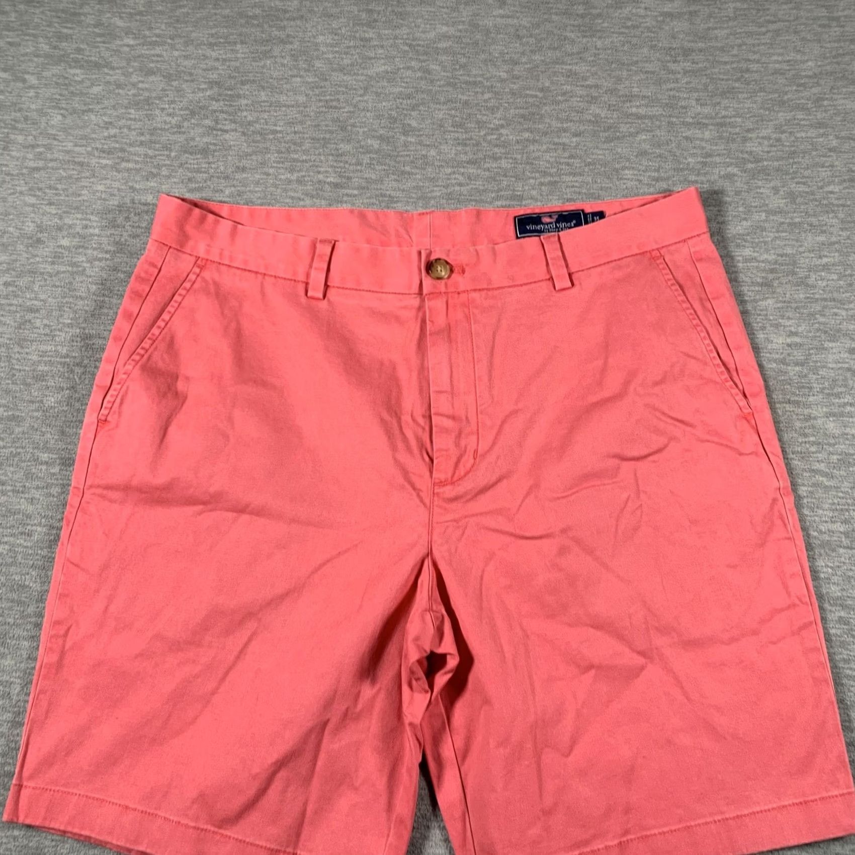 Vineyard Vines Vineyard Vines Shorts Mens 35 Pink Chino Stretch Flat Front Casual Summer Size US 35 - 2 Thumbnail