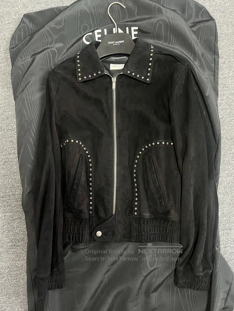 Saint Laurent Paris YSL Black Leather Jacket with Studs. Size US XS / EU 42 / 0 - 6 Thumbnail