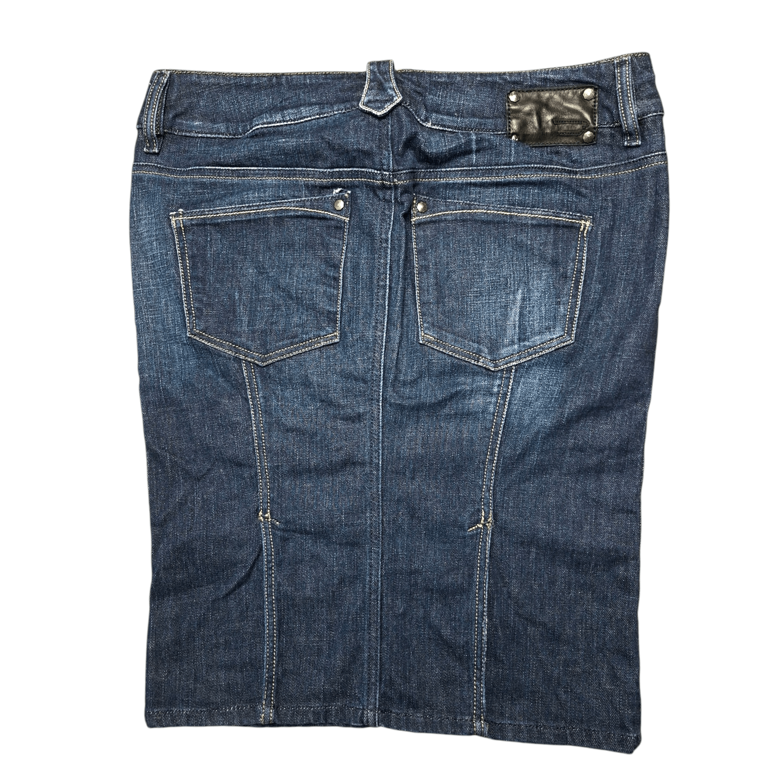 Diesel DIESEL Denim Skirt Blue Mini Midi Lion Head Button Y2K Size 30" / US 8 / IT 44 - 1 Thumbnail