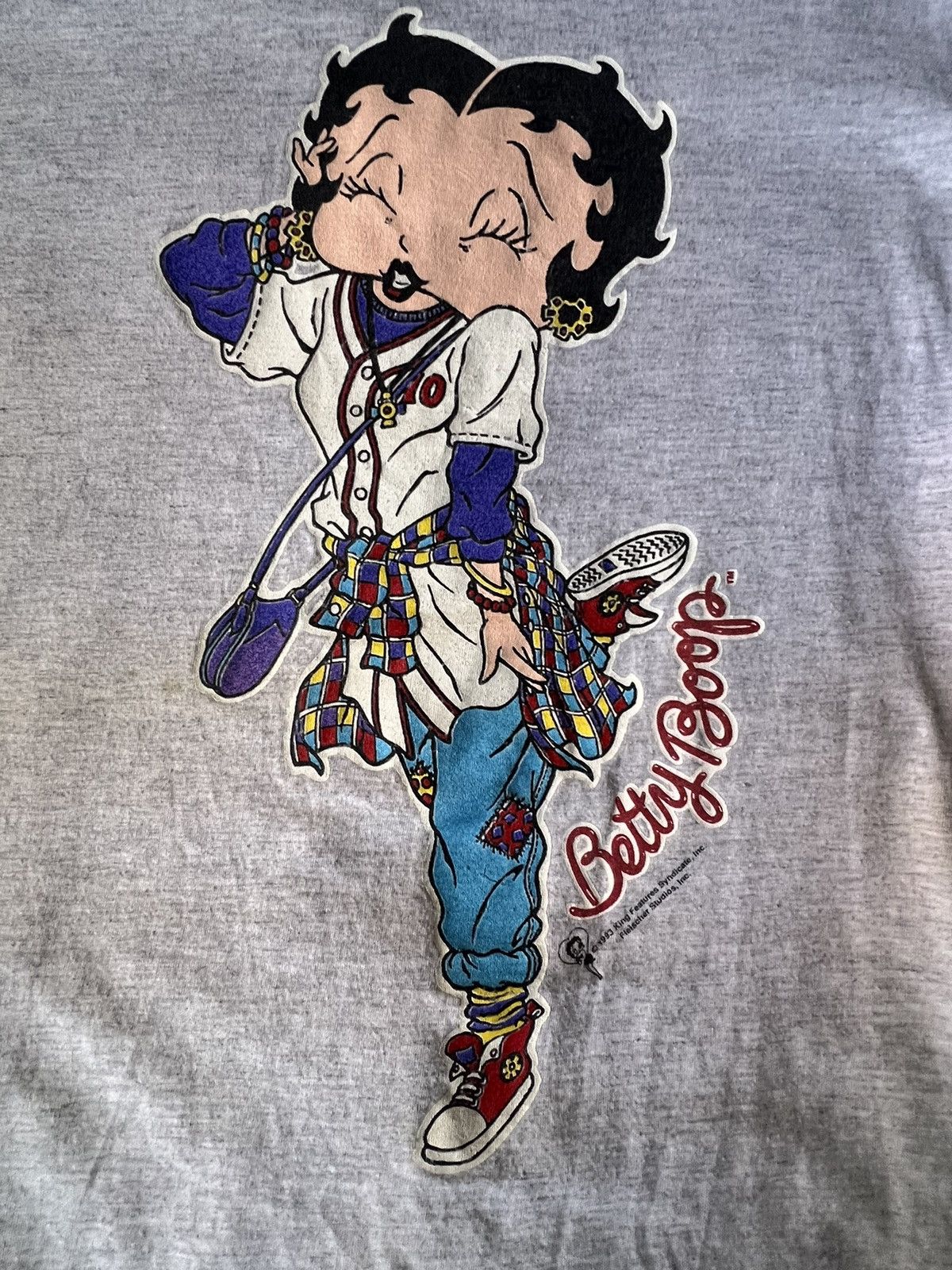 Vintage ‘93 BETTY BOOP 3/4 SLEEVE BASEBALL JERSEY Size US M / EU 48-50 / 2 - 2 Thumbnail