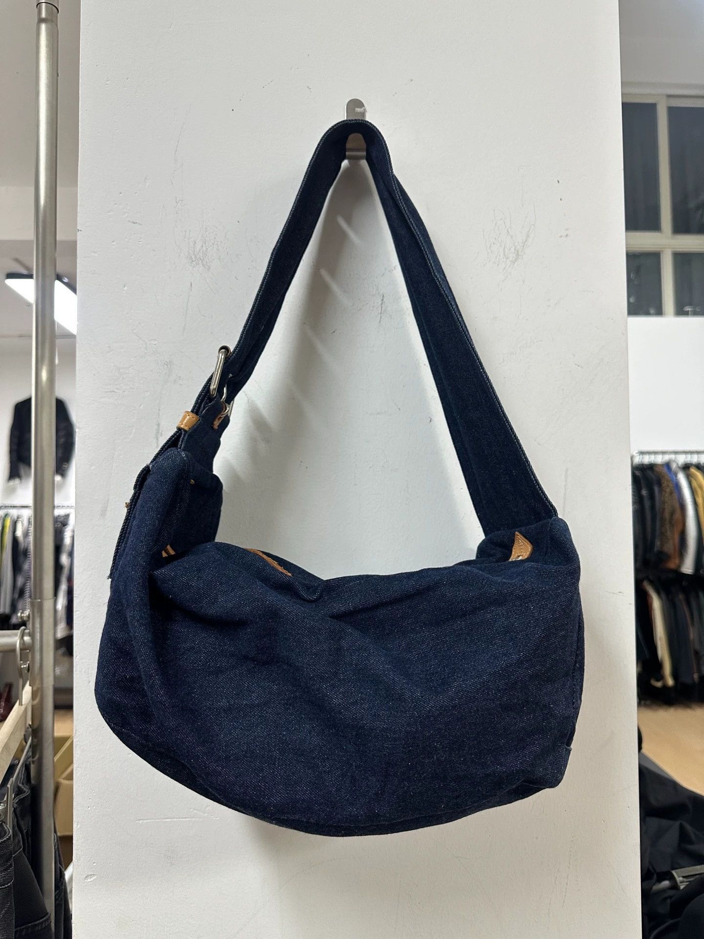 Yohji Yamamoto Blue Denim Crossbody Shoulder Bag Size ONE SIZE - 1 Thumbnail