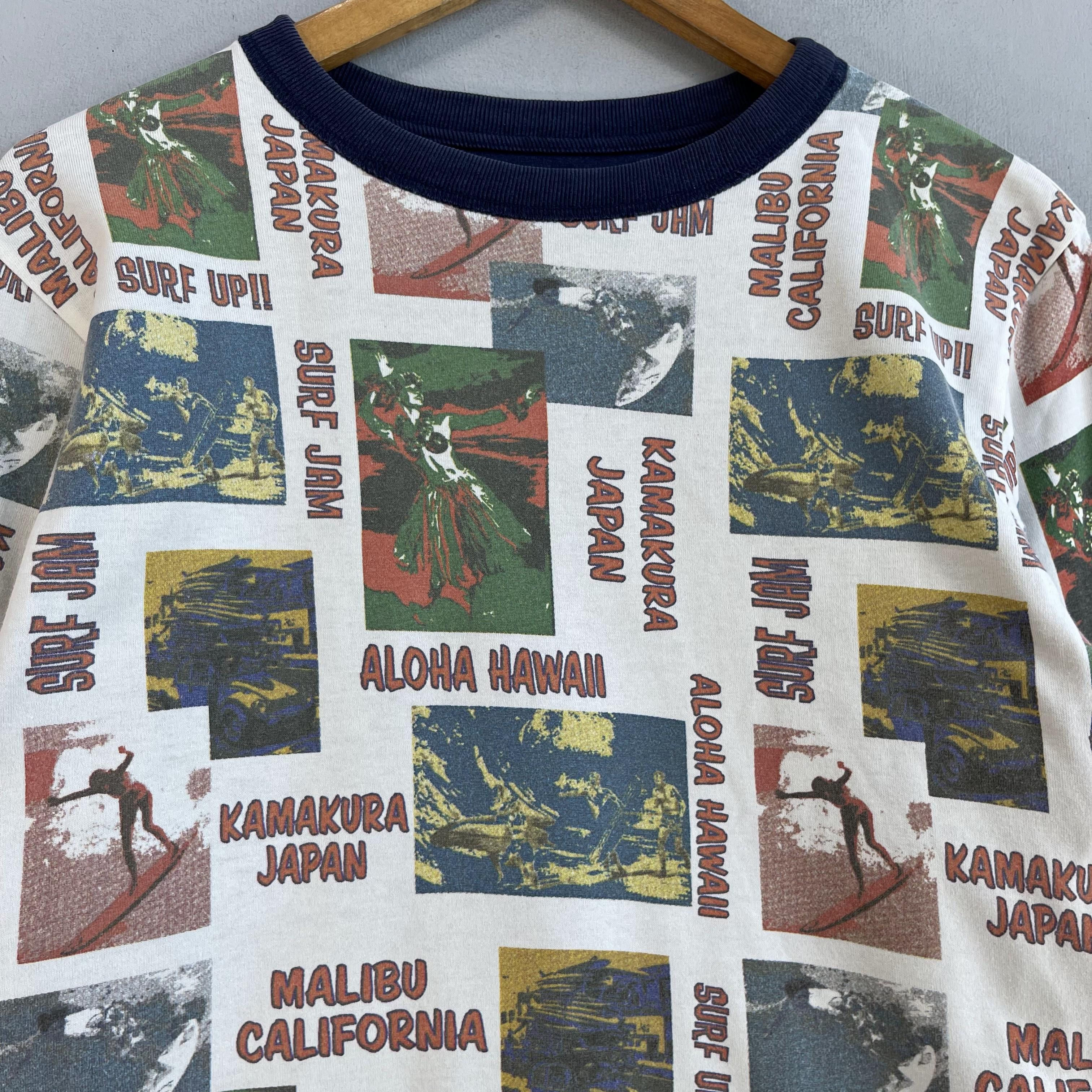 Japanese Brand × Vintage BEAMS Japan Aloha Hawaii Beach Surfing Over Print Sweater Size S / US 4 / IT 40 - 2 Thumbnail
