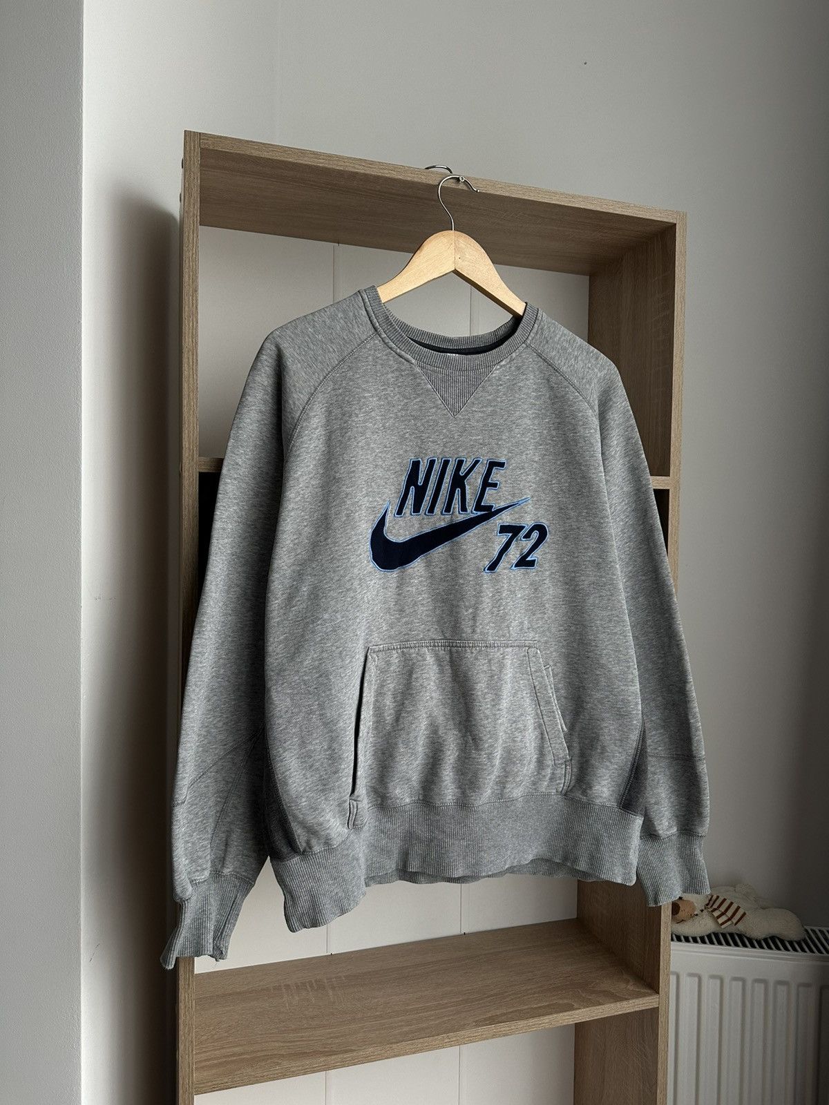 Vintage Nike Gray Sweatshirt Center Logo Sweatshirts Hoodies