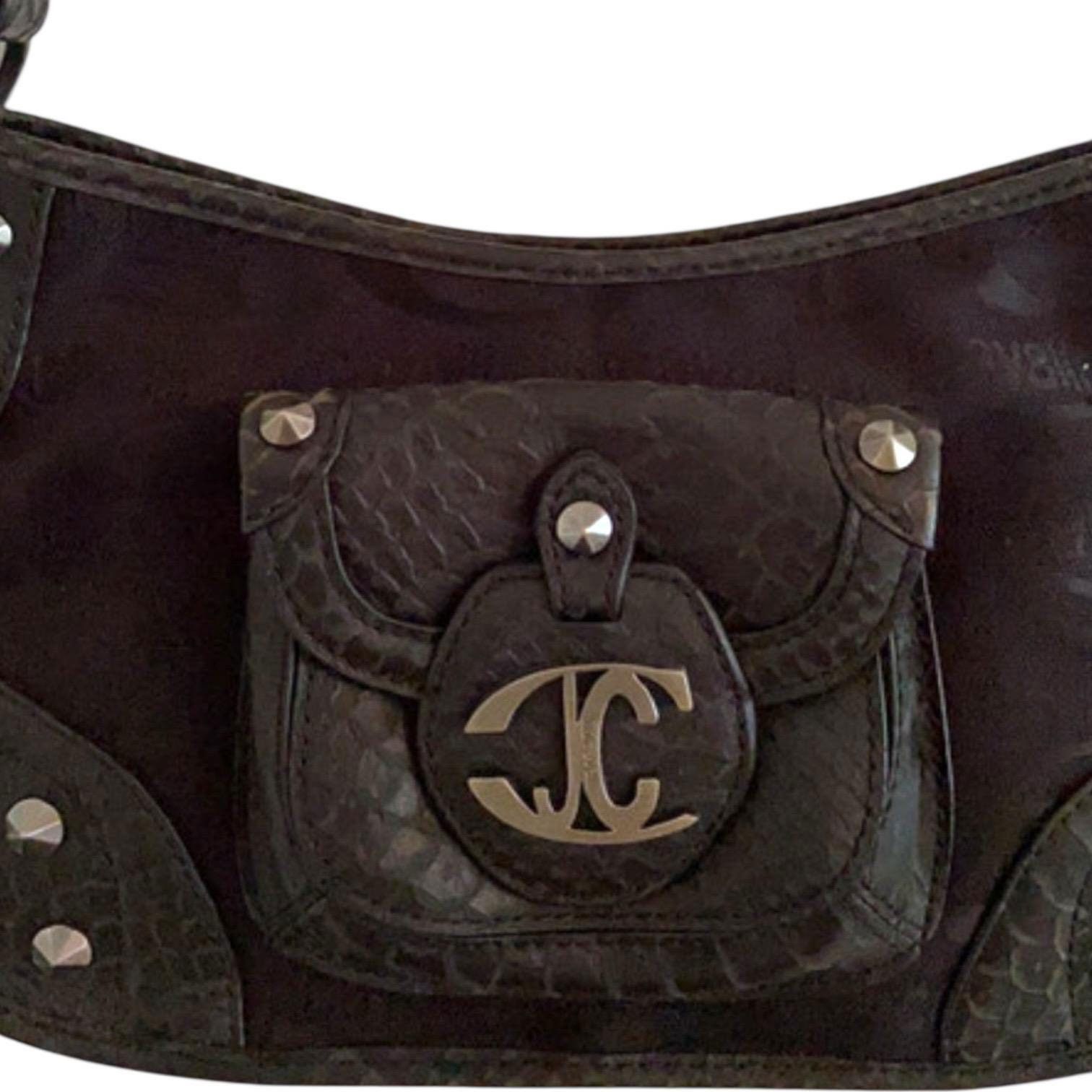 Roberto Cavalli The Cavalli Leather And Canvas Mini Baguette Bag Size ONE SIZE - 2 Thumbnail