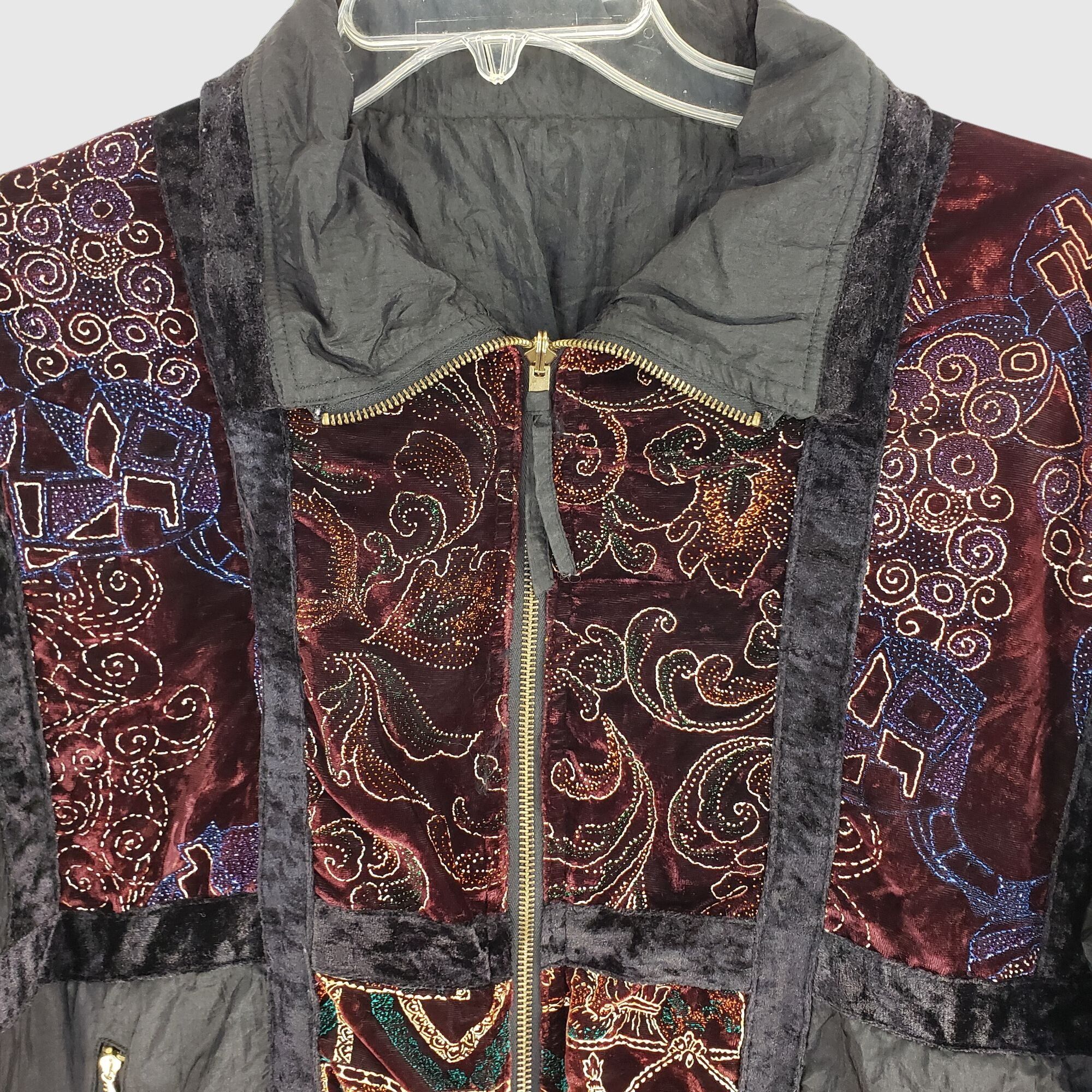 Other Vintage Reversible Velvet Embroidered Bomber Jacket Wmns L B Size L / US 10 / IT 46 - 5 Thumbnail