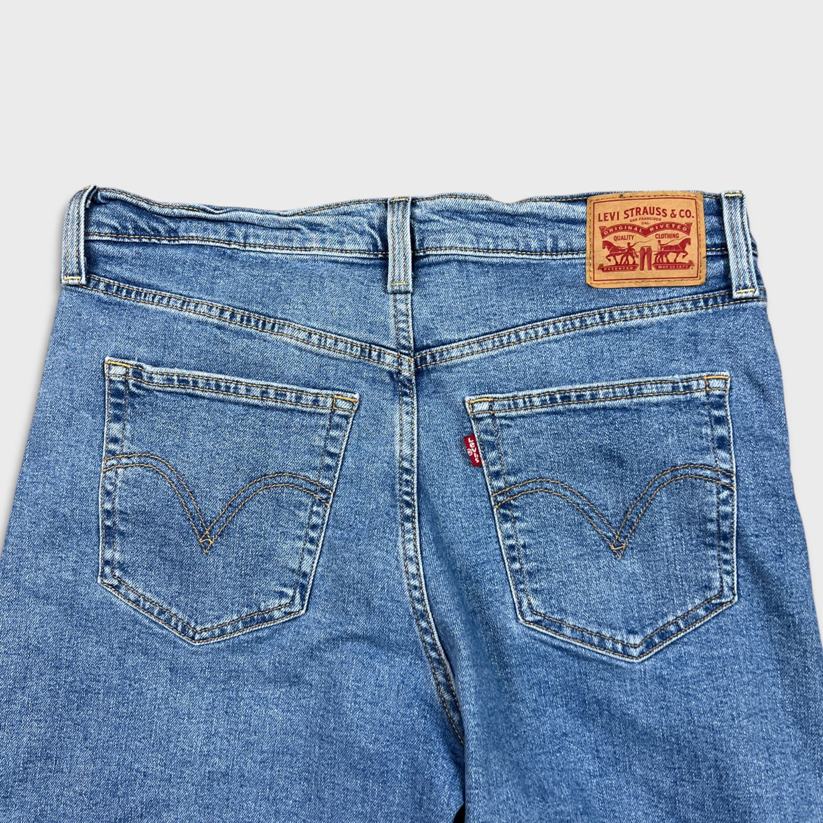 Levi's × Vintage Levi's Ribcage Straight Ankle Jeans High Rise Distress Denim Size 32" / US 10 / IT 46 - 6 Thumbnail