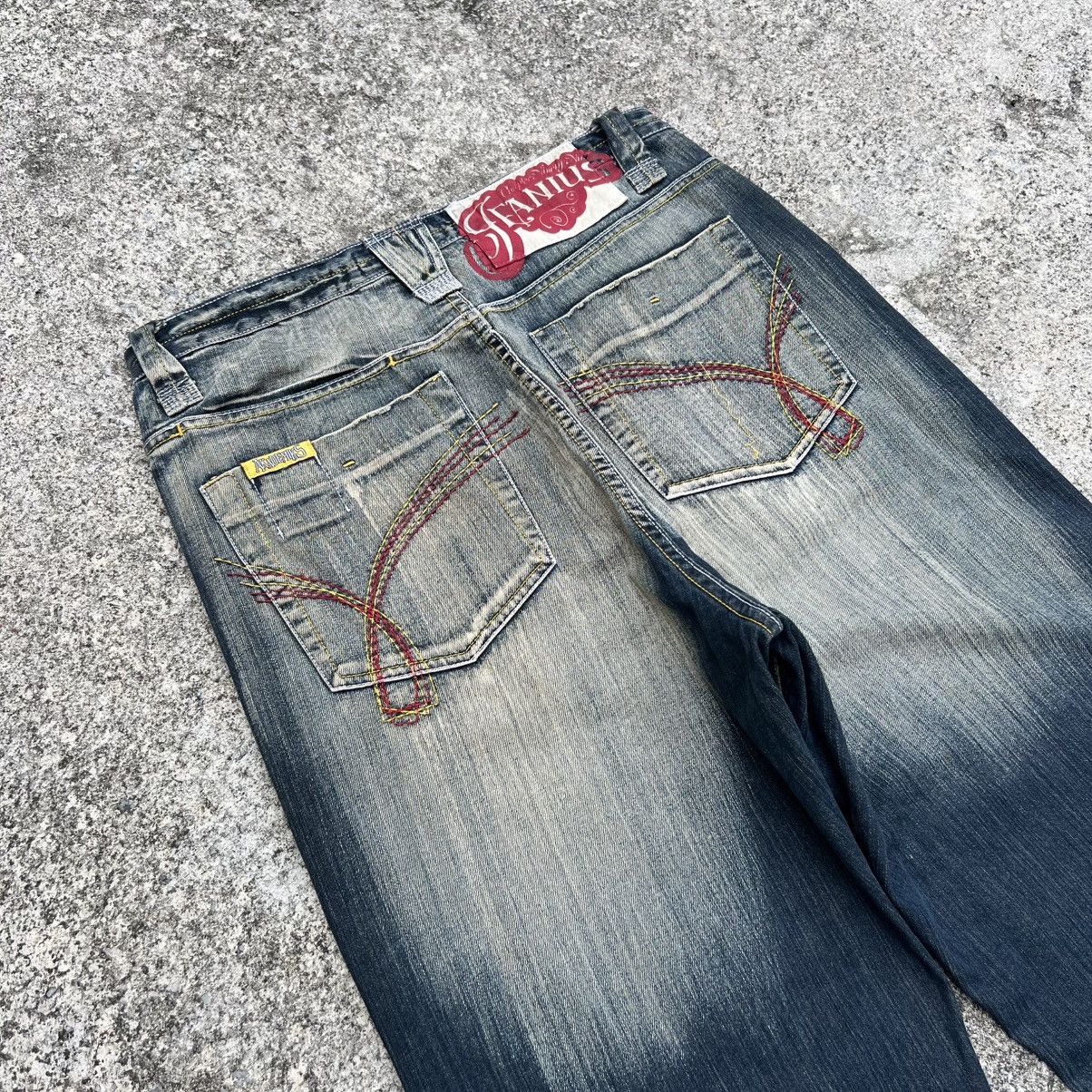 Akademiks “y2k style” AKADEMIKS ACID WASH DOUBLE POCKET BAGGY JEANS Size US 36 / EU 52 - 12 Thumbnail